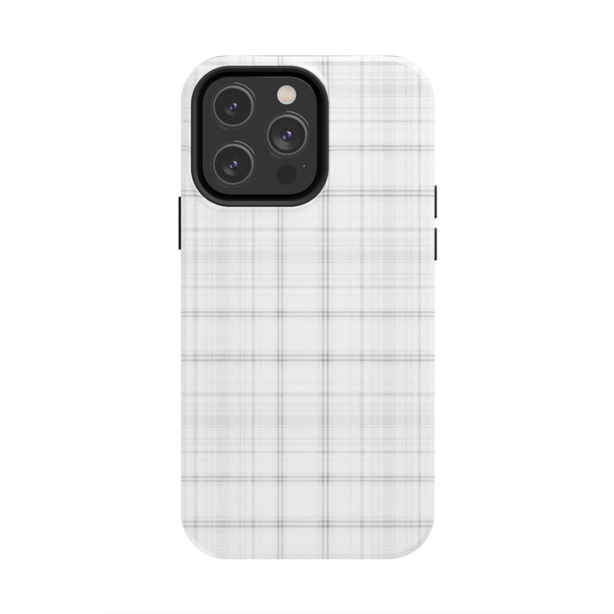 White Gingham Phone Case