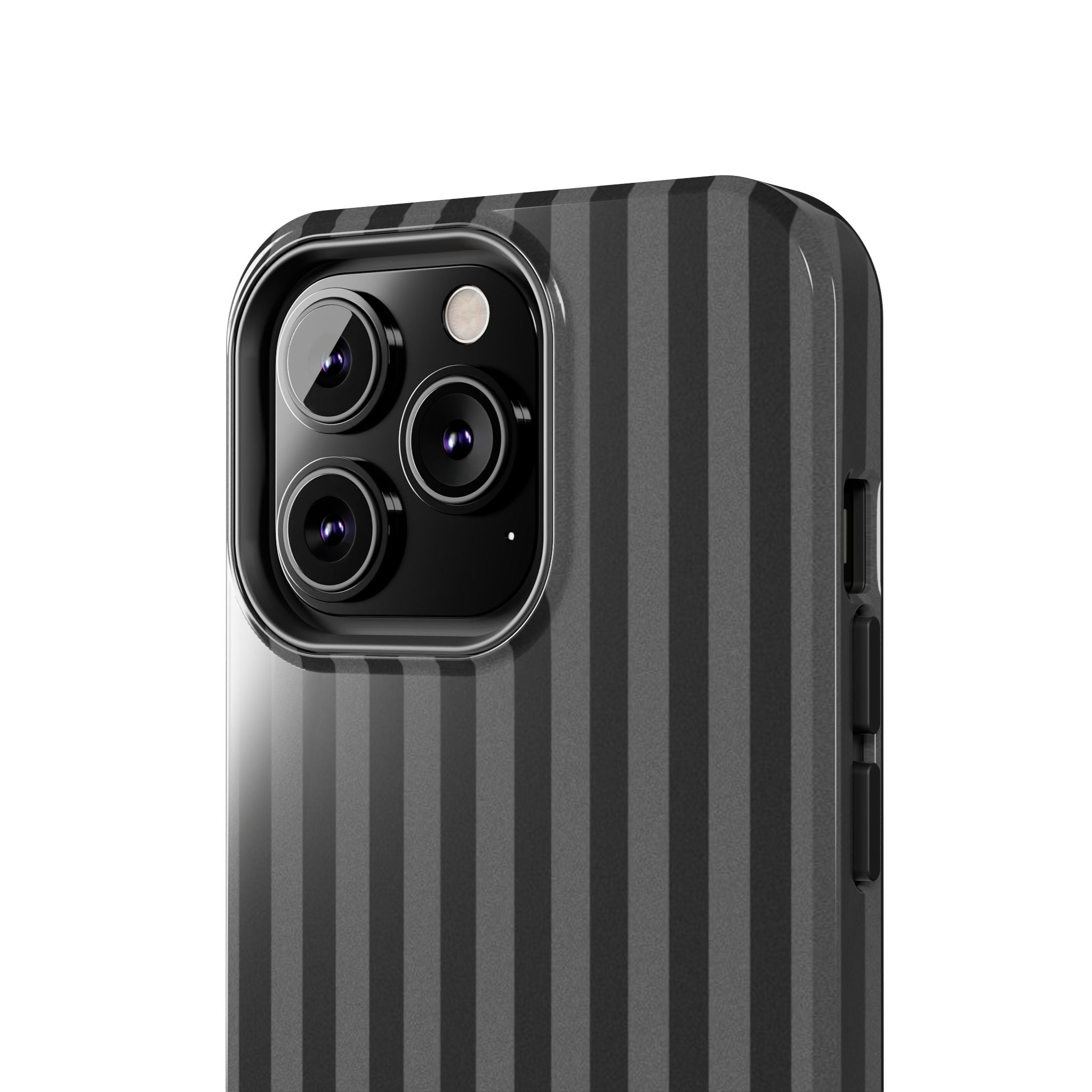 Dark Grey and Black Stripes Phone Case
