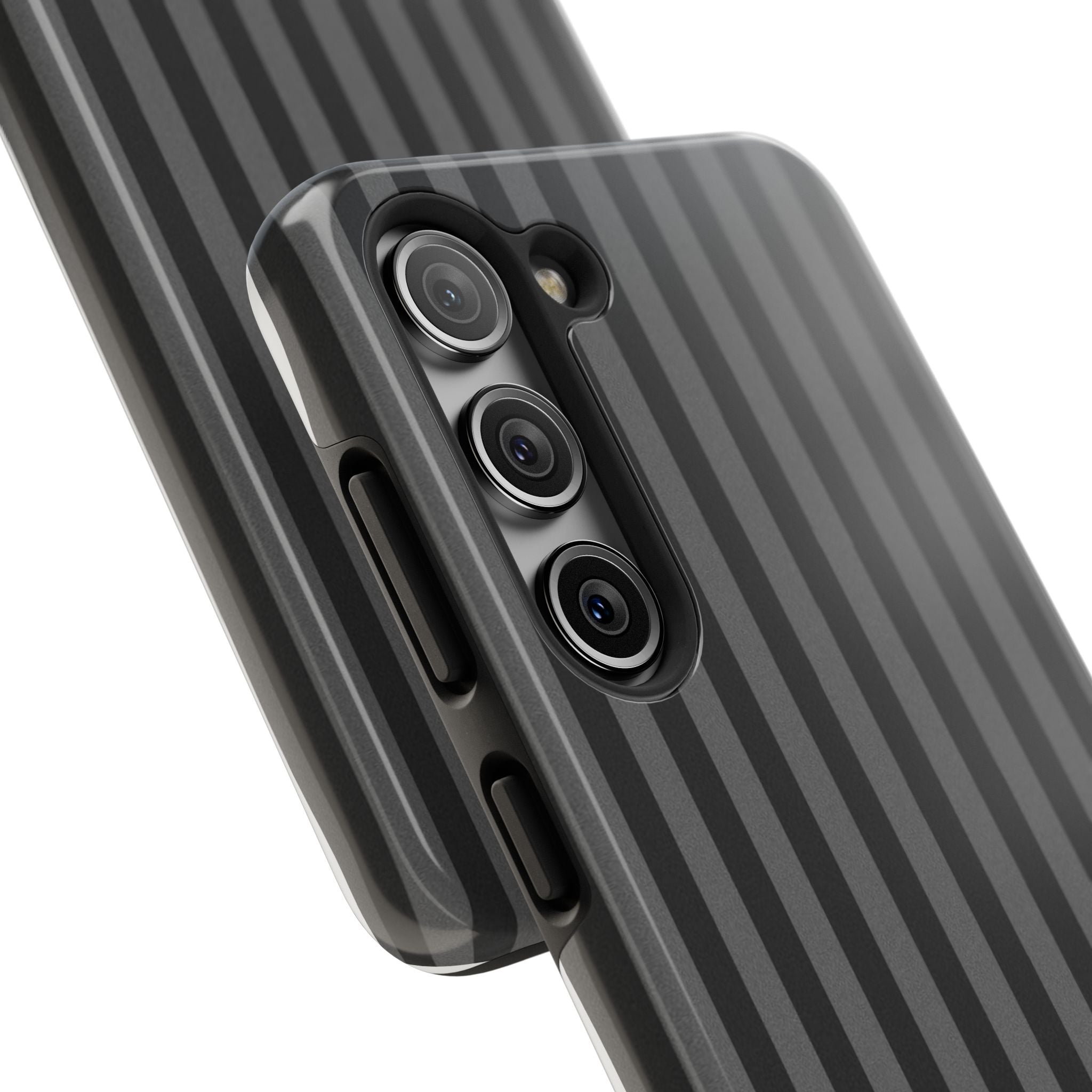 Dark Grey and Black Stripes Phone Case
