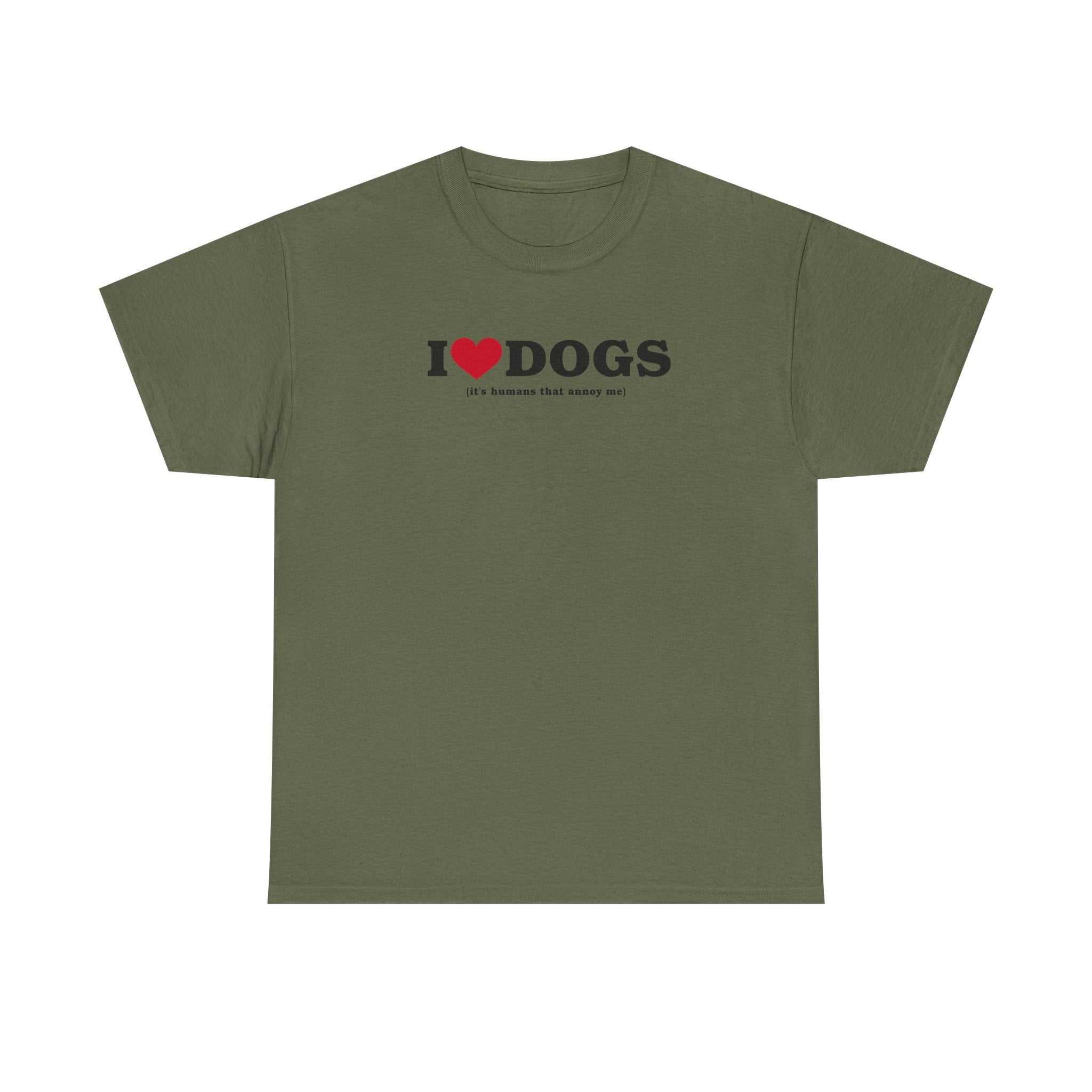 I Heart Dogs (It's Humans That Annoy Me) 100% Cotton Tee
