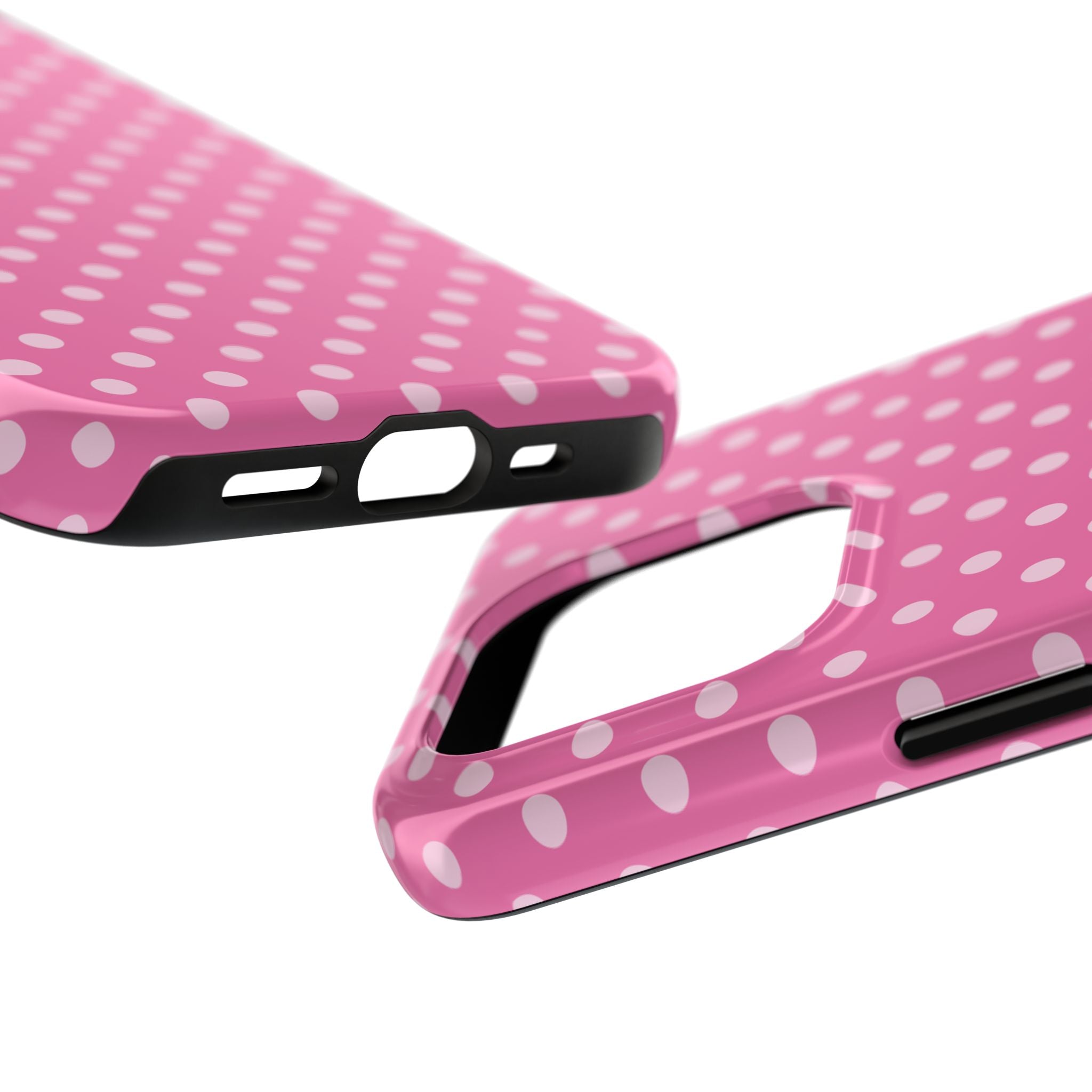Pink on Pink Polka Dot Phone Case  - Tough Impact-Resistant Case