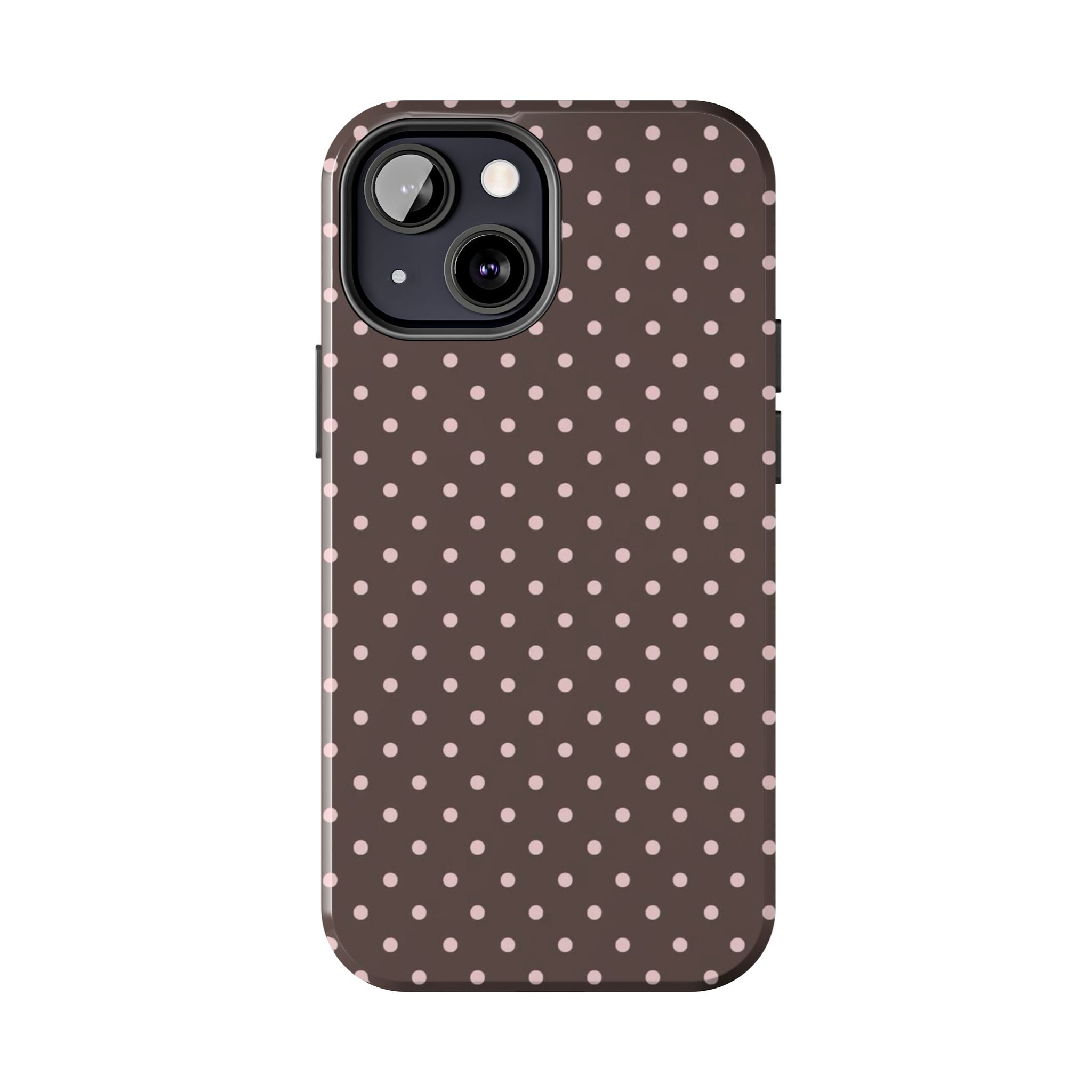 Brown with Pink Dots Phone Case  - Tough Impact-Resistant Case