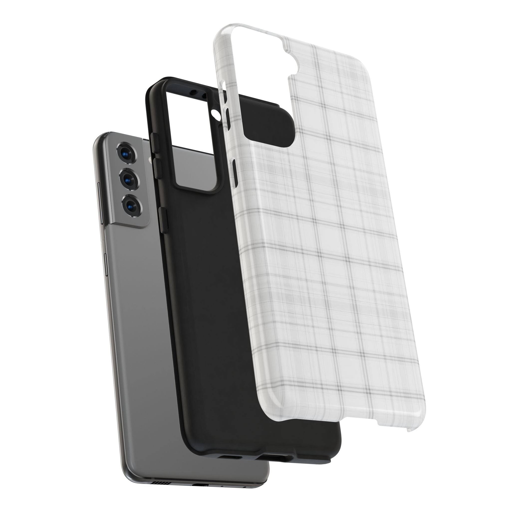 White Gingham Phone Case