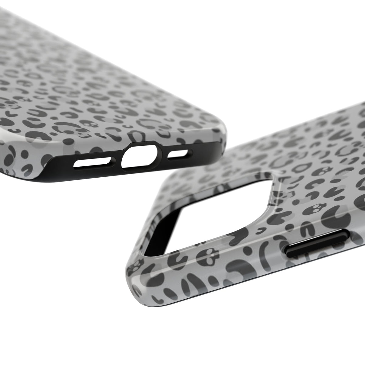 Skull Cheetah Grey Leopard Phone Case