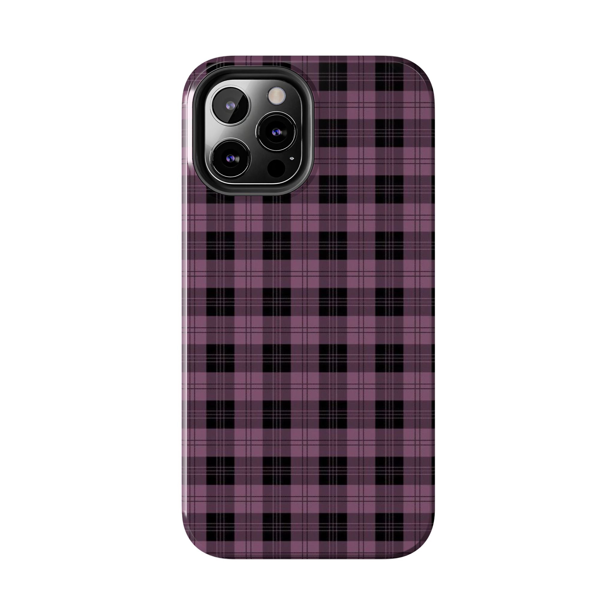 Emo Dark Pink Gingham Plaid Phone Case  - Tough Impact-Resistant Case