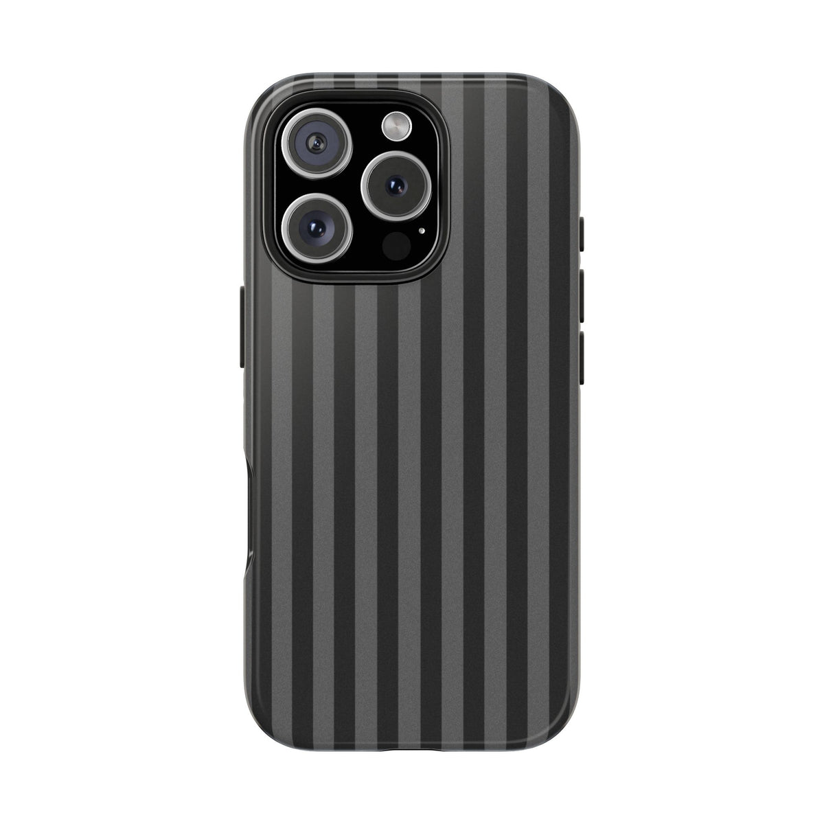 Dark Grey and Black Stripes Phone Case