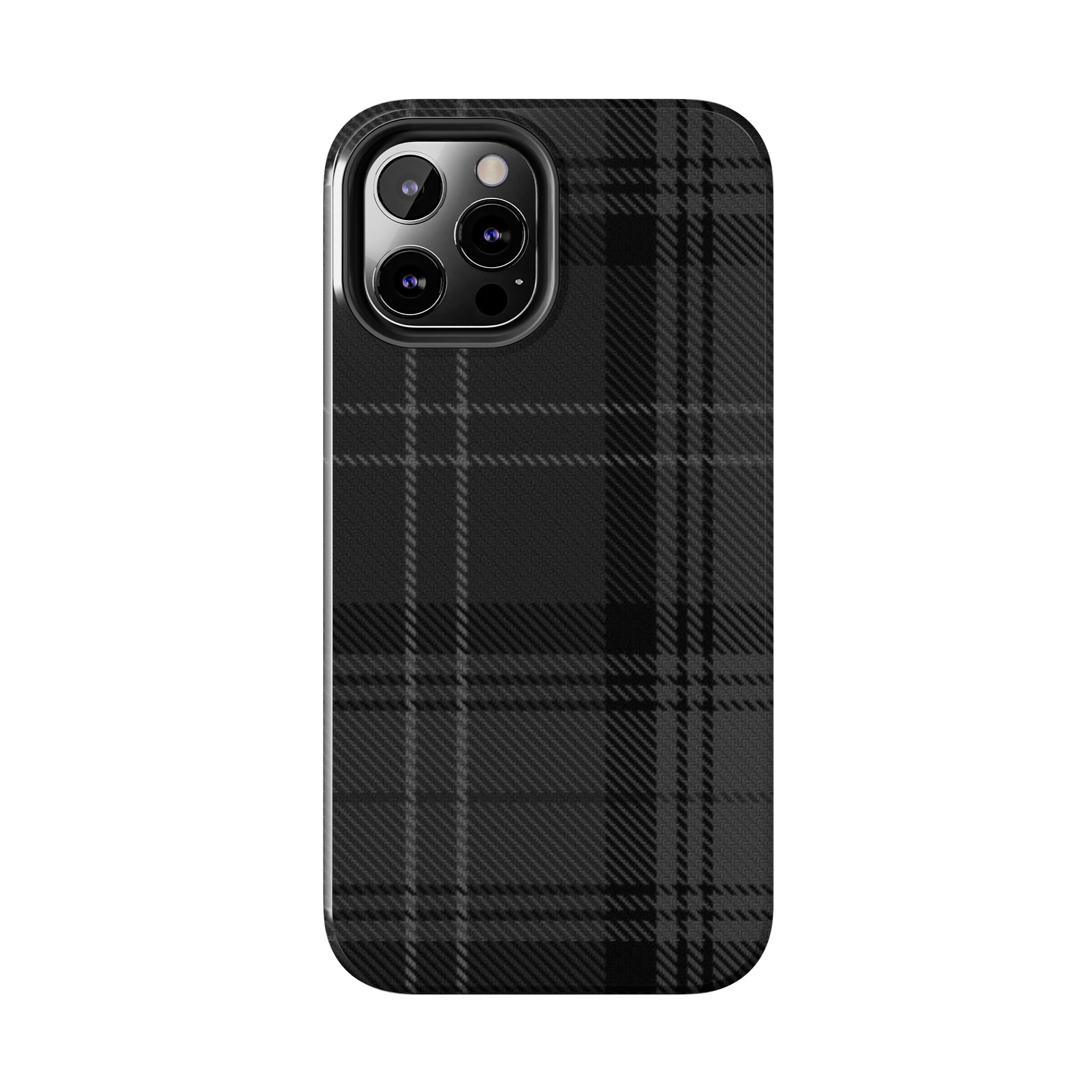 Black Plaid Phone Case  - Tough Impact-Resistant Case