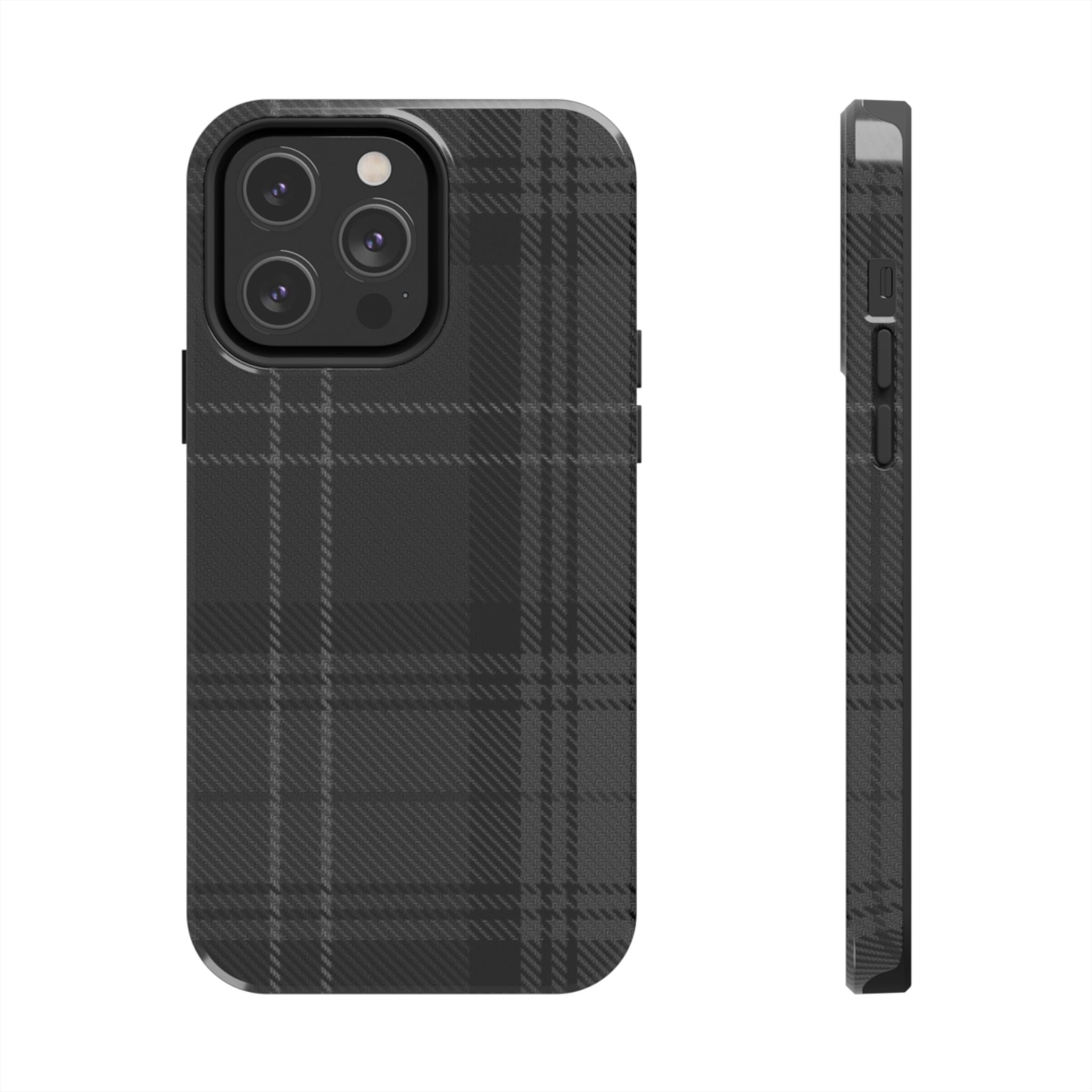 Black Plaid Phone Case  - Tough Impact-Resistant Case