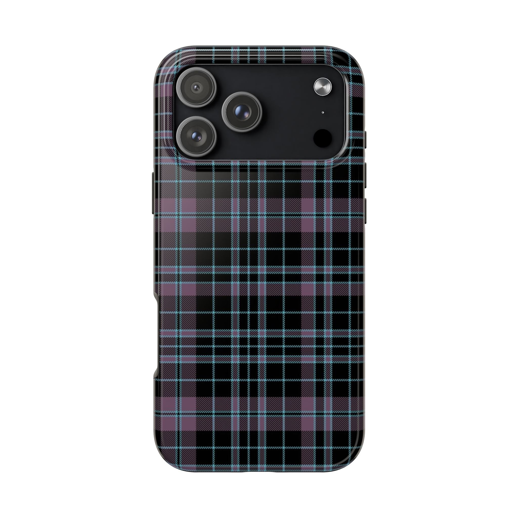 Punk Purple and Blue Plaid Phone Case
