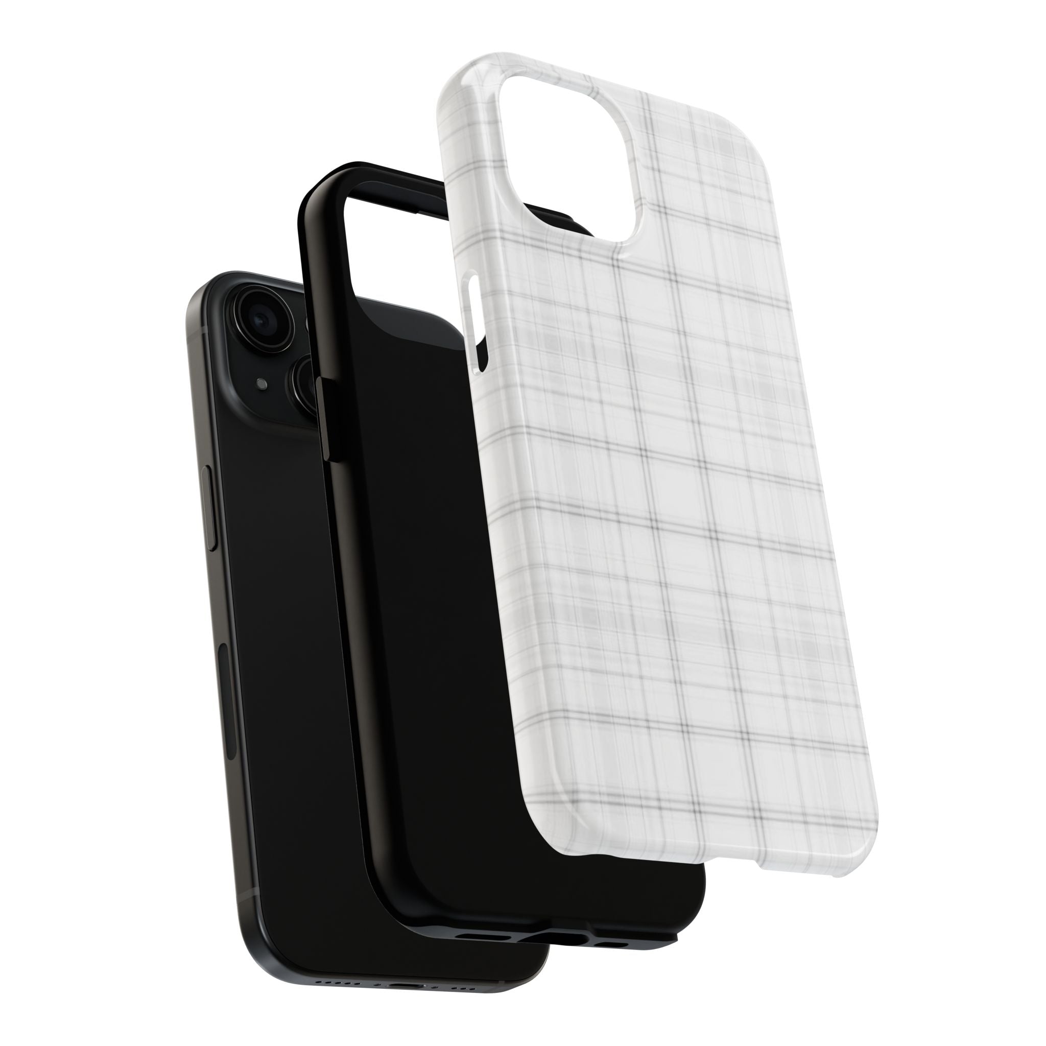 White Gingham Phone Case