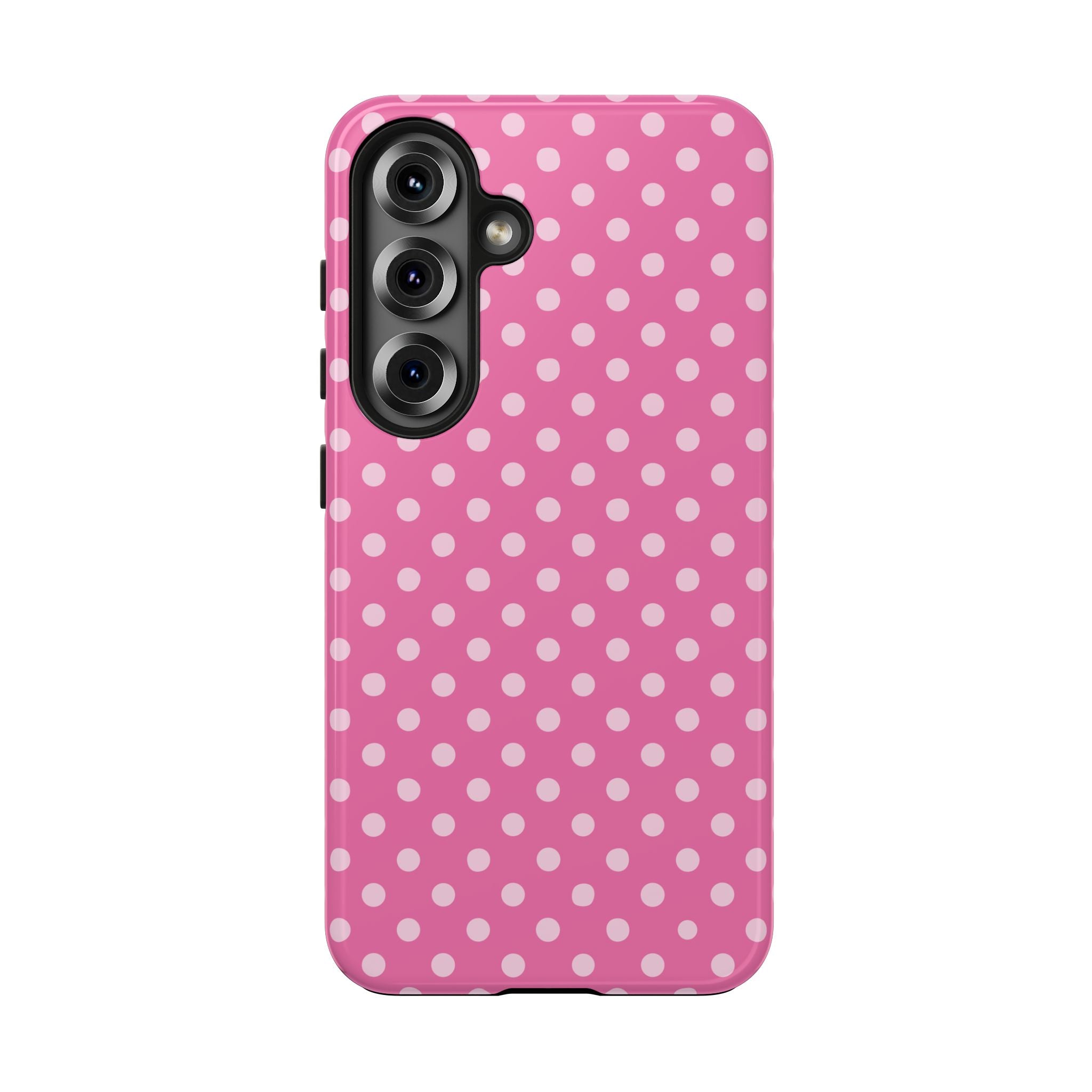 Pink on Pink Polka Dot Phone Case  - Tough Impact-Resistant Case