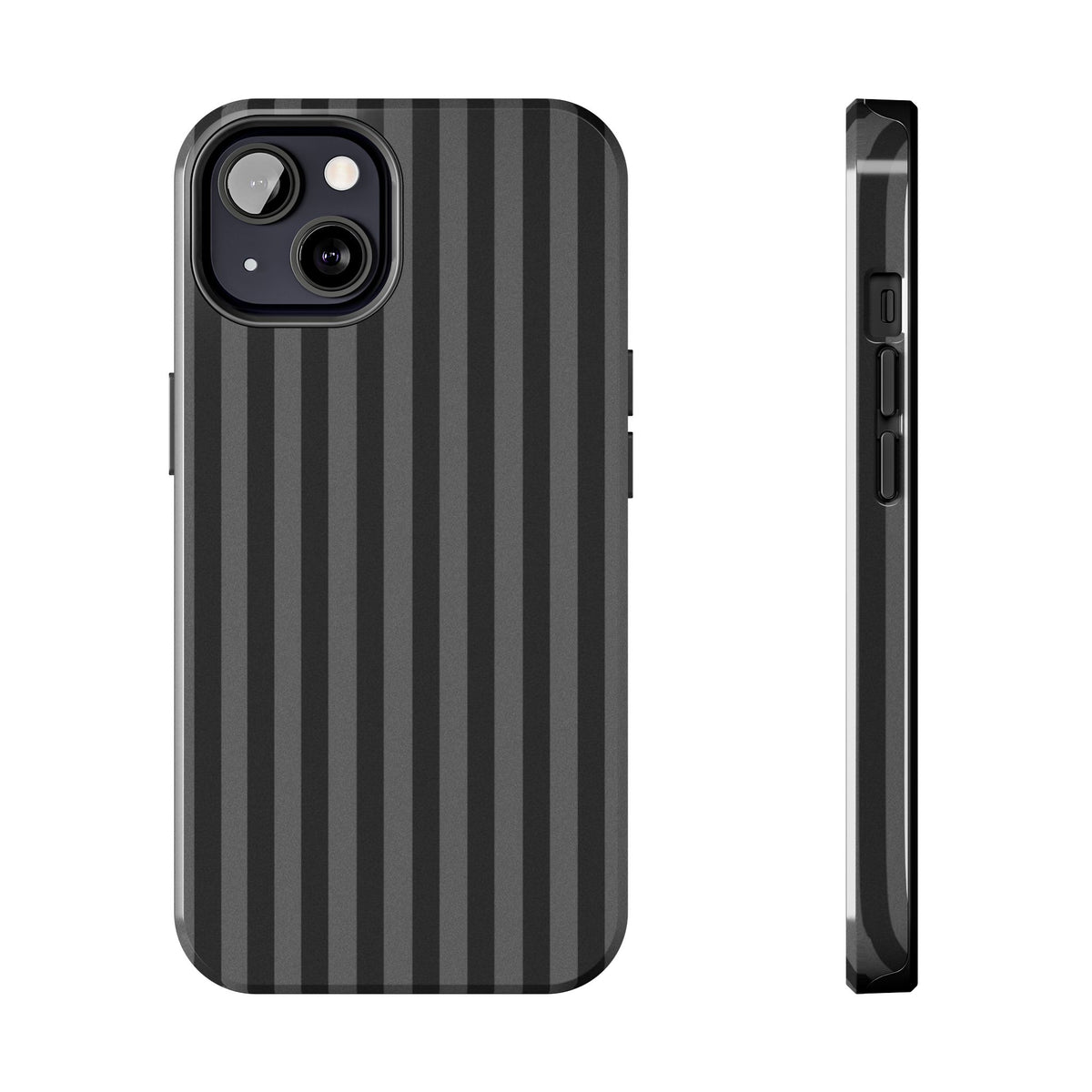 Dark Grey and Black Stripes Phone Case