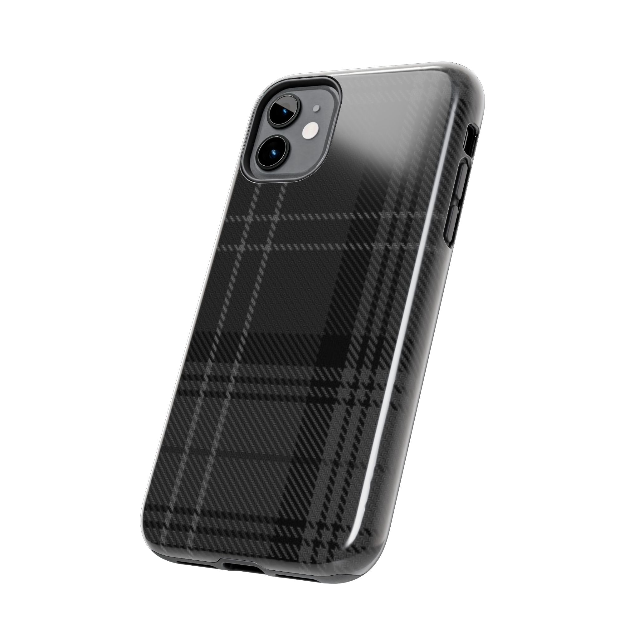 Black Plaid Phone Case  - Tough Impact-Resistant Case