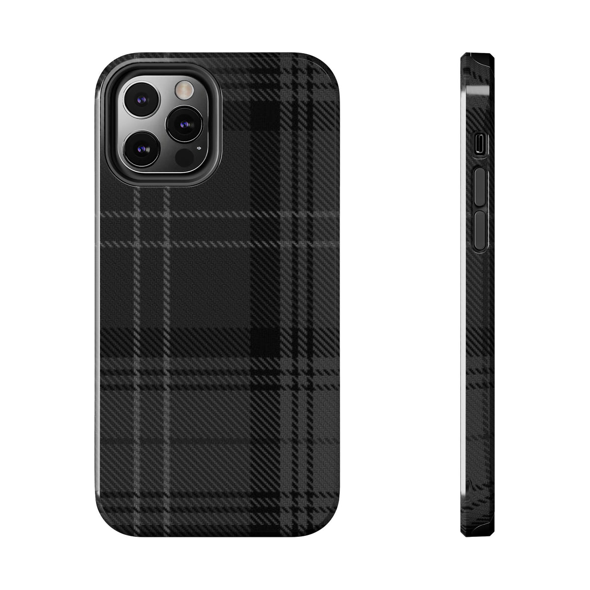 Black Plaid Gingham Phone Case