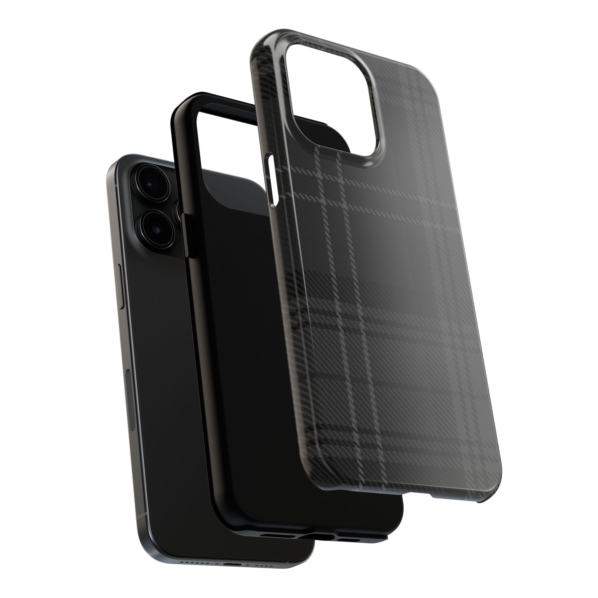 Black Plaid Phone Case  - Tough Impact-Resistant Case