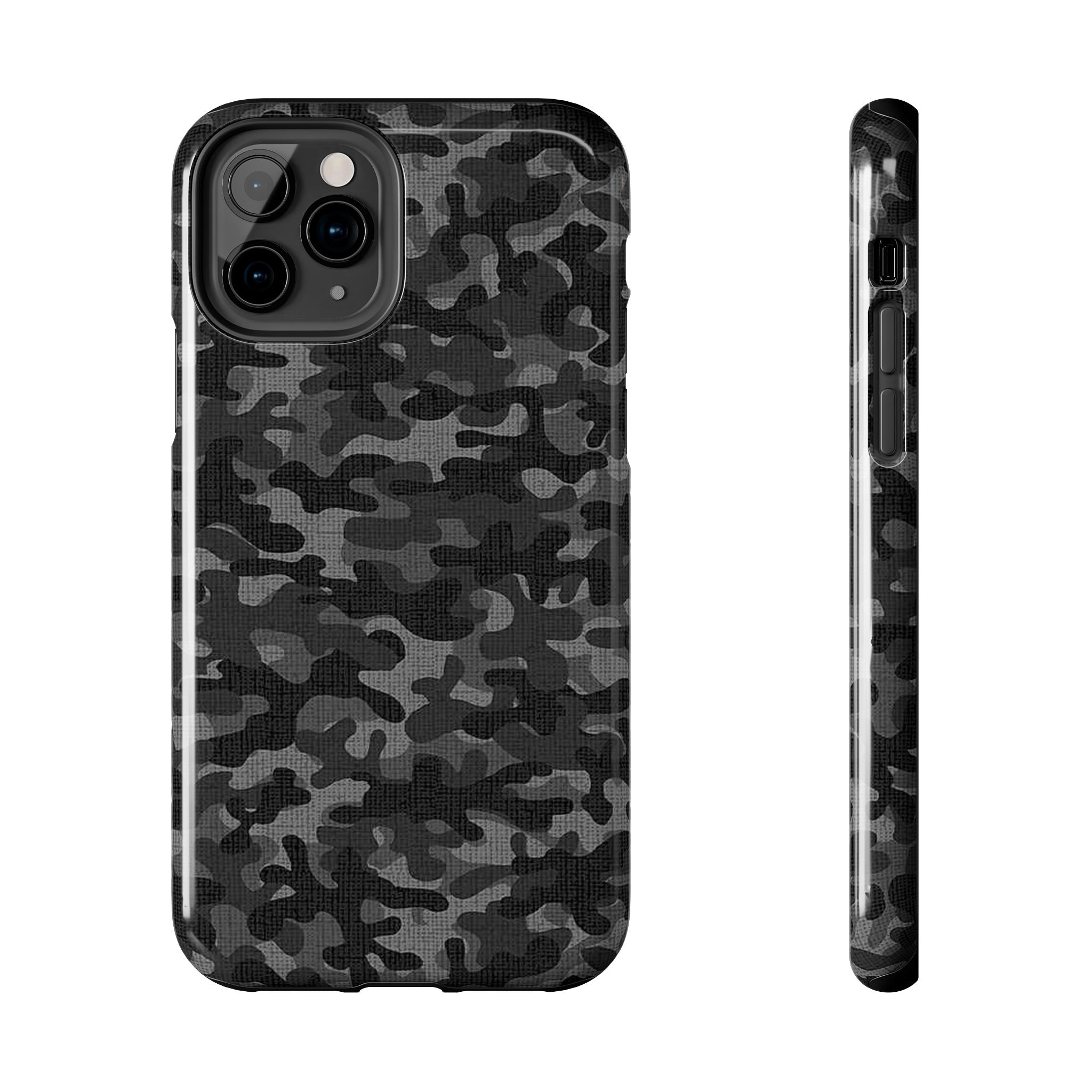 Black Camo Print Phone Case  - Tough Impact-Resistant Cases