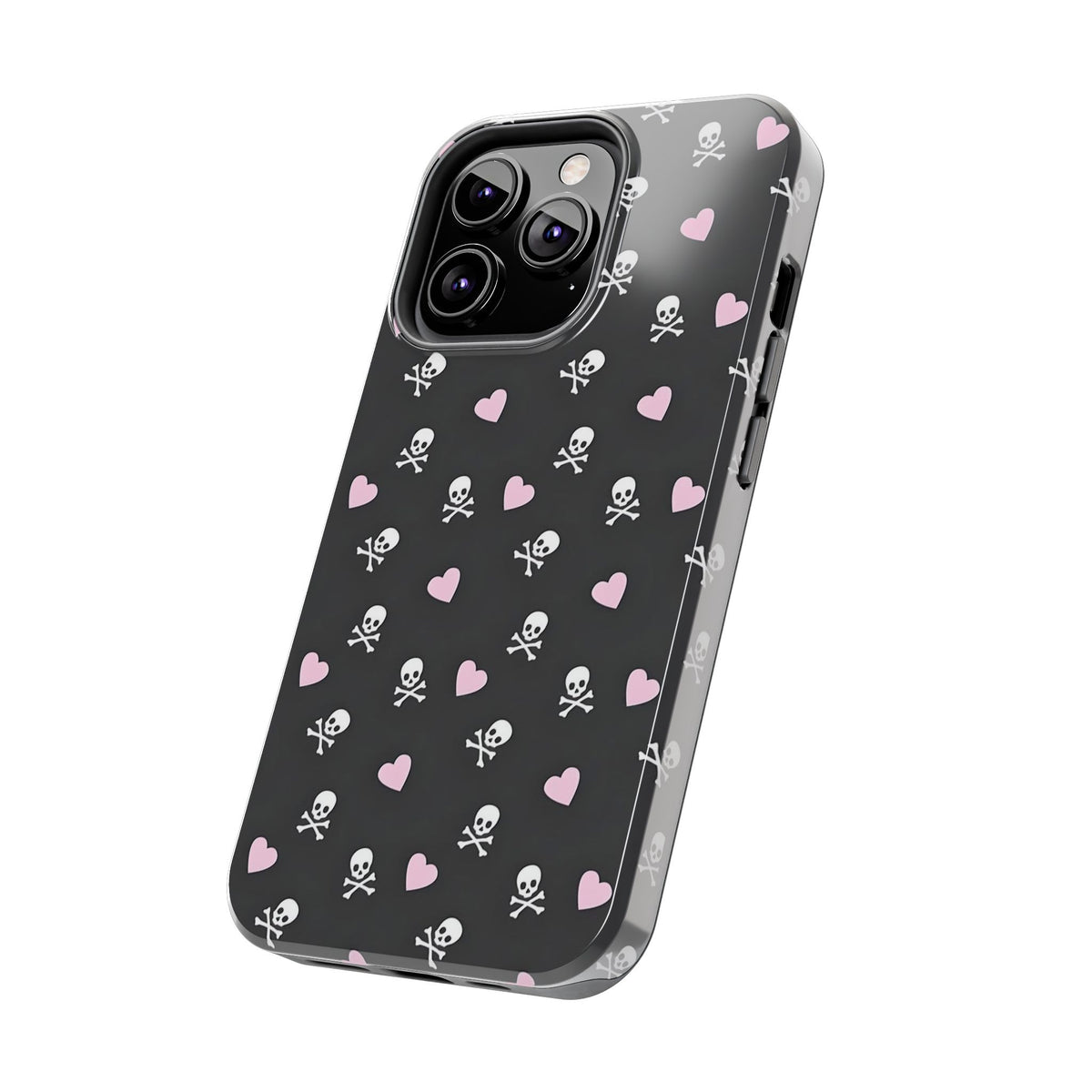 Cute Skulls and Hearts Phone Case  - Tough Impact-Resistant Case