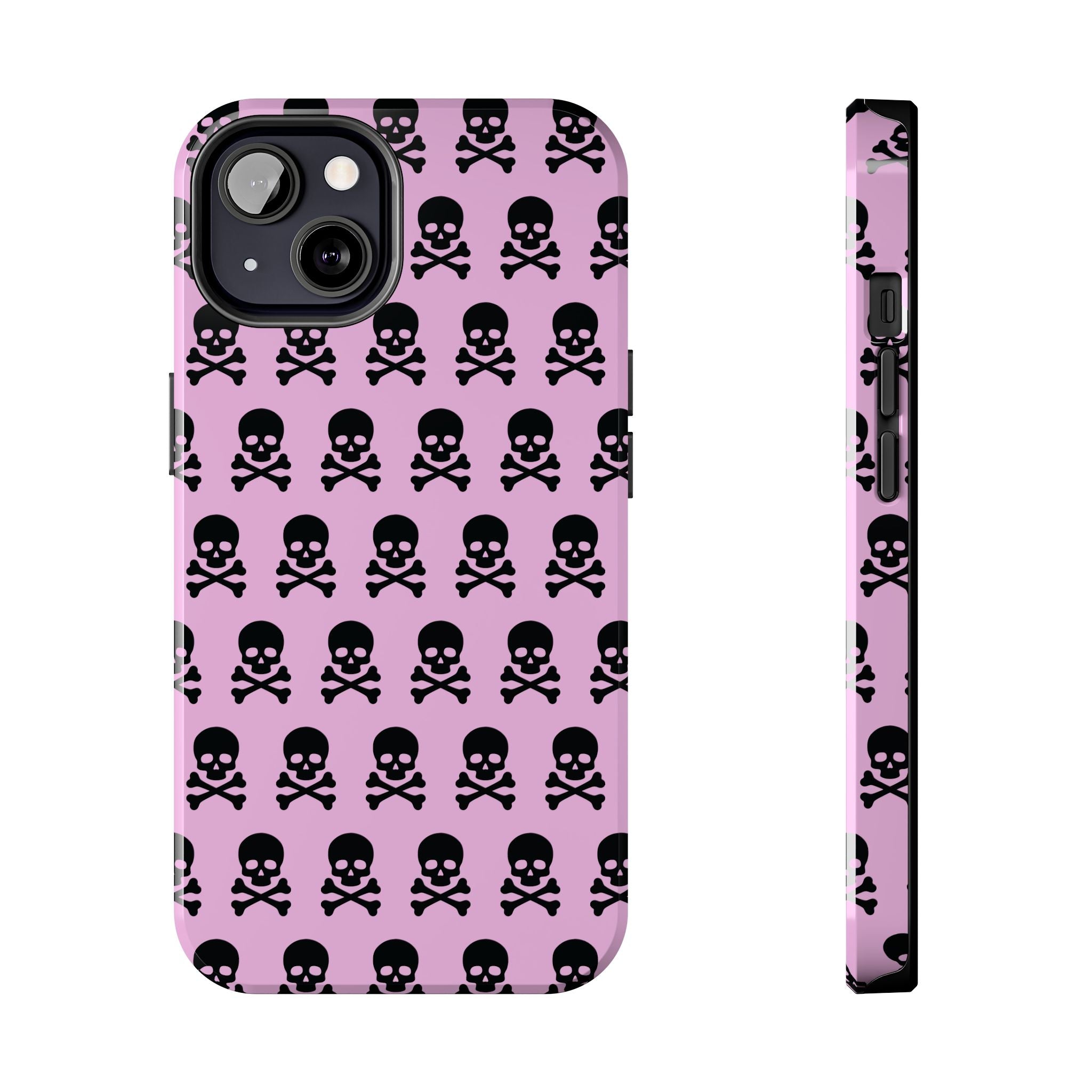 Pink Punk Skull Print Phone Case
