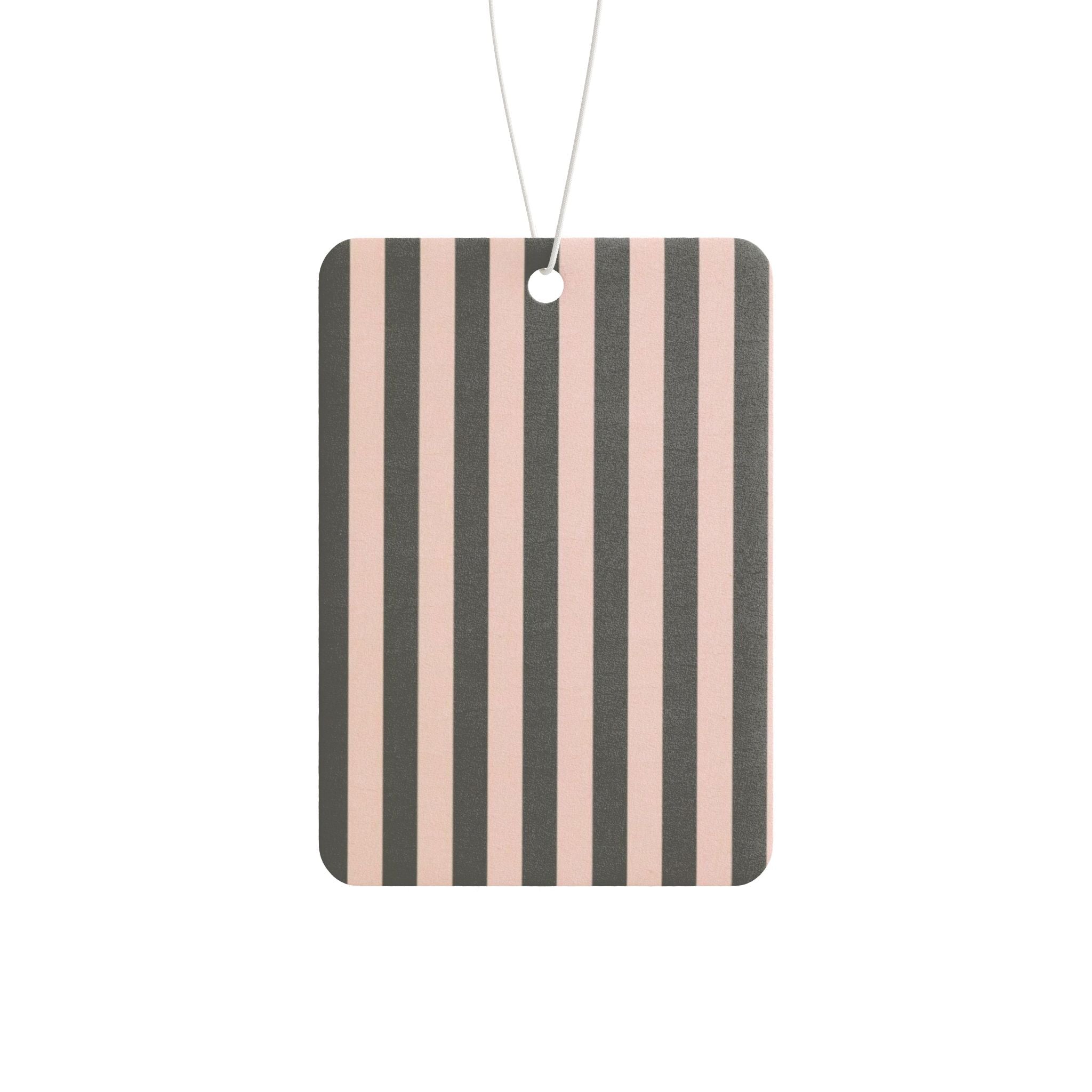 Striped Pink and Black Car Air Freshener