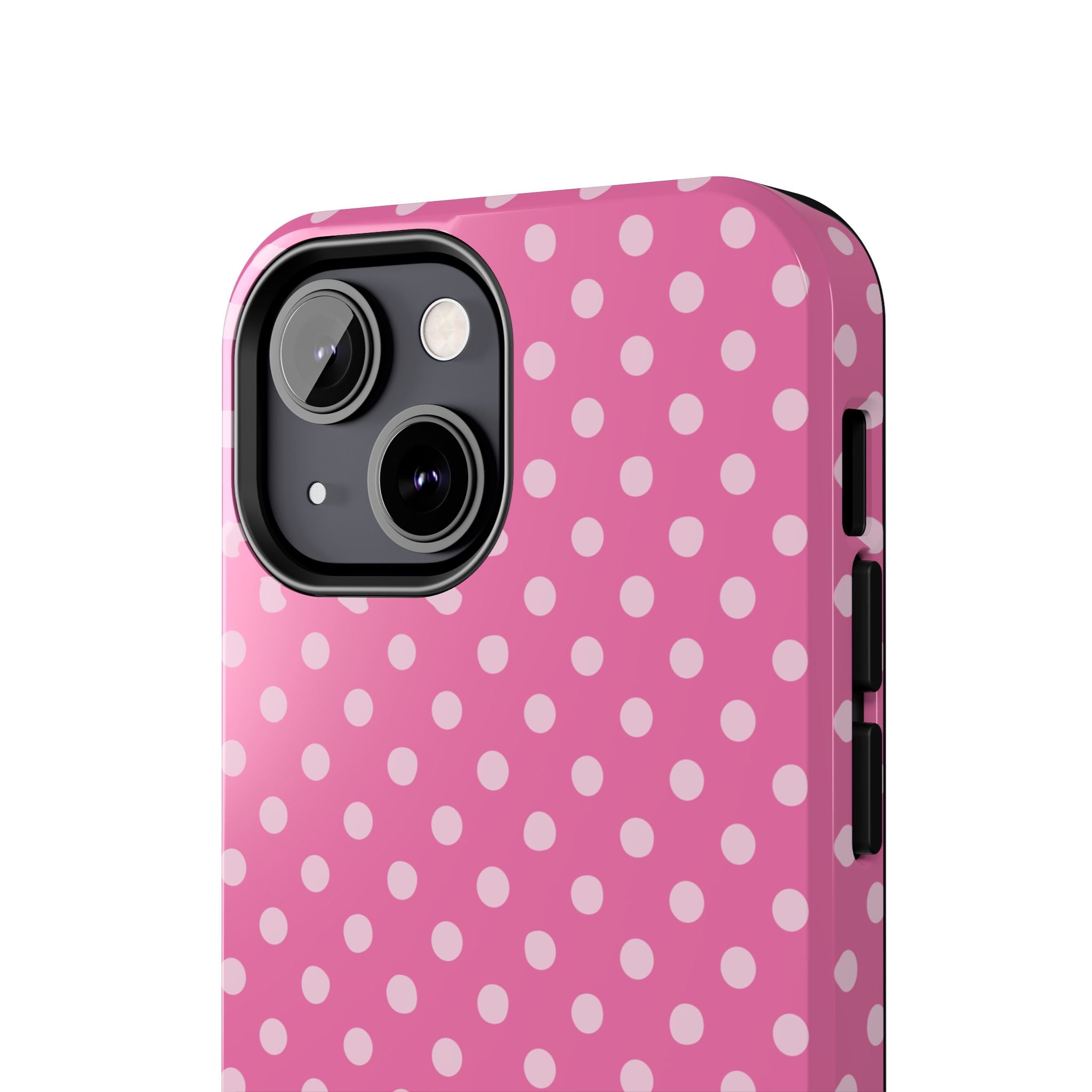 Pink on Pink Polka Dot Phone Case  - Tough Impact-Resistant Case