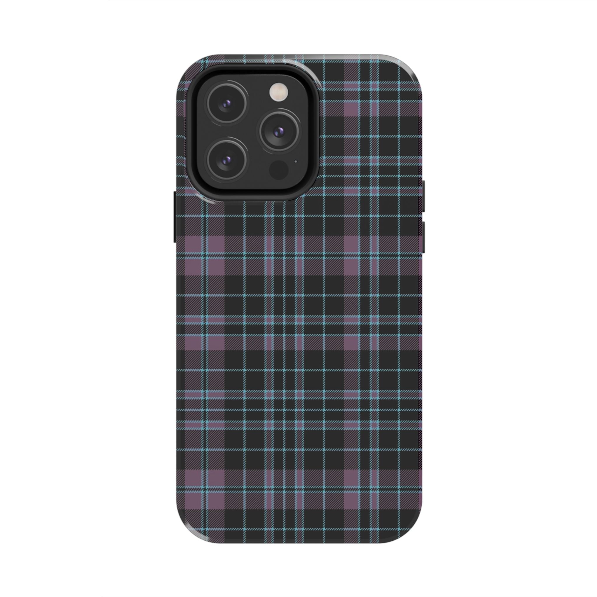 Punk Purple and Blue Plaid Phone Case