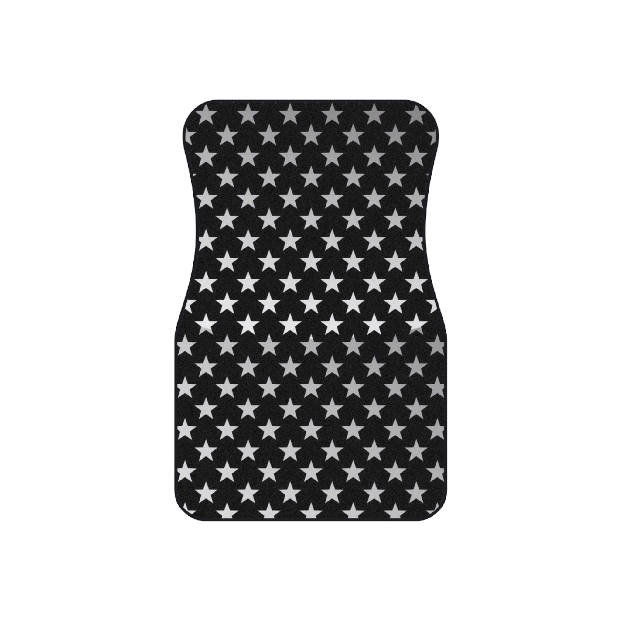 Black & White Stars - Front Floor Mats Set of 2
