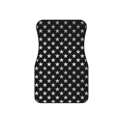 Black & White Stars - Front Floor Mats Set of 2