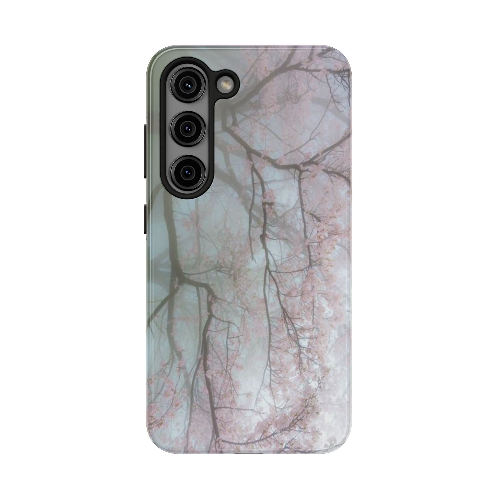 Foggy Cherry Blossom Cyber Phone Case  - Tough Impact-Resistant Case