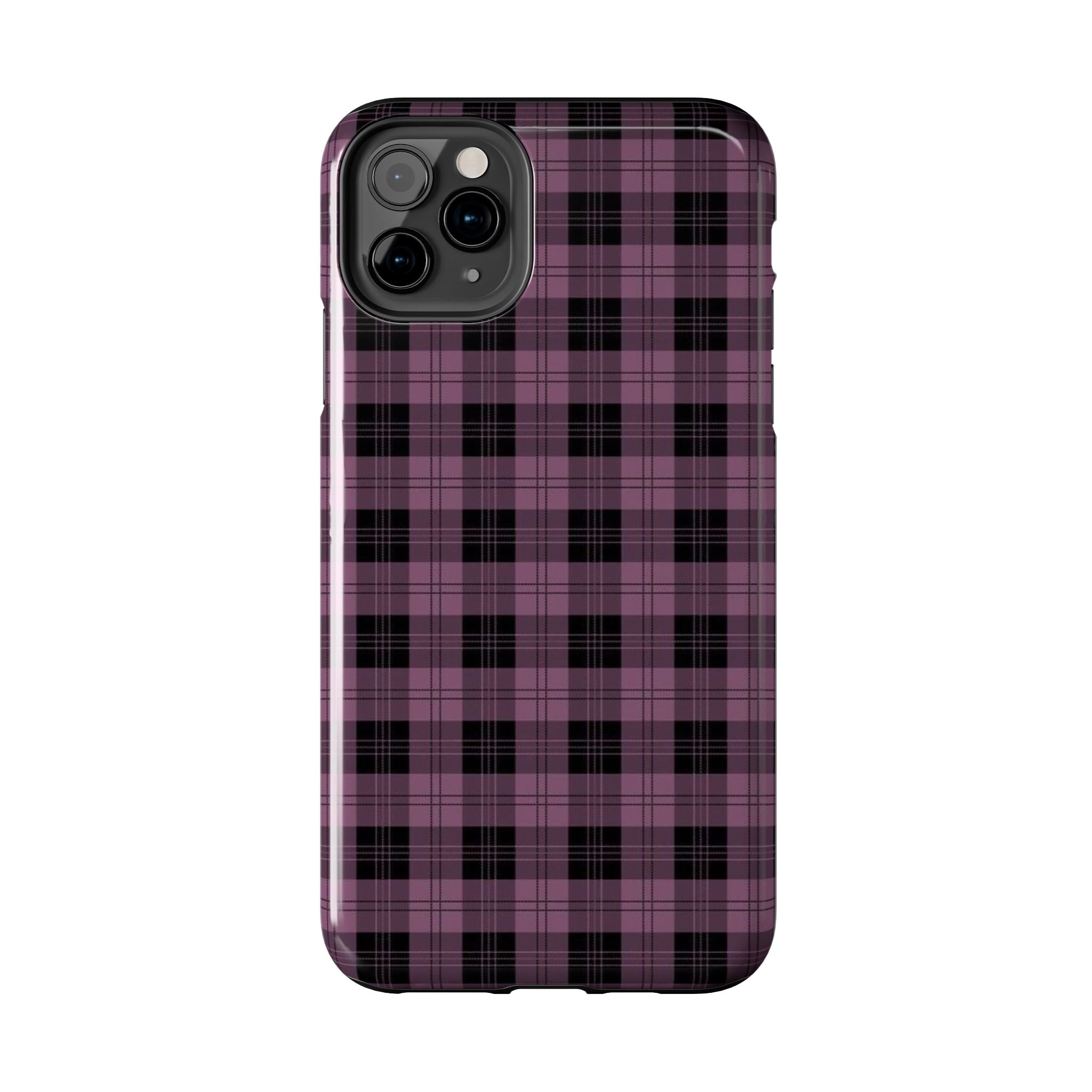Emo Dark Pink Gingham Plaid Phone Case  - Tough Impact-Resistant Case