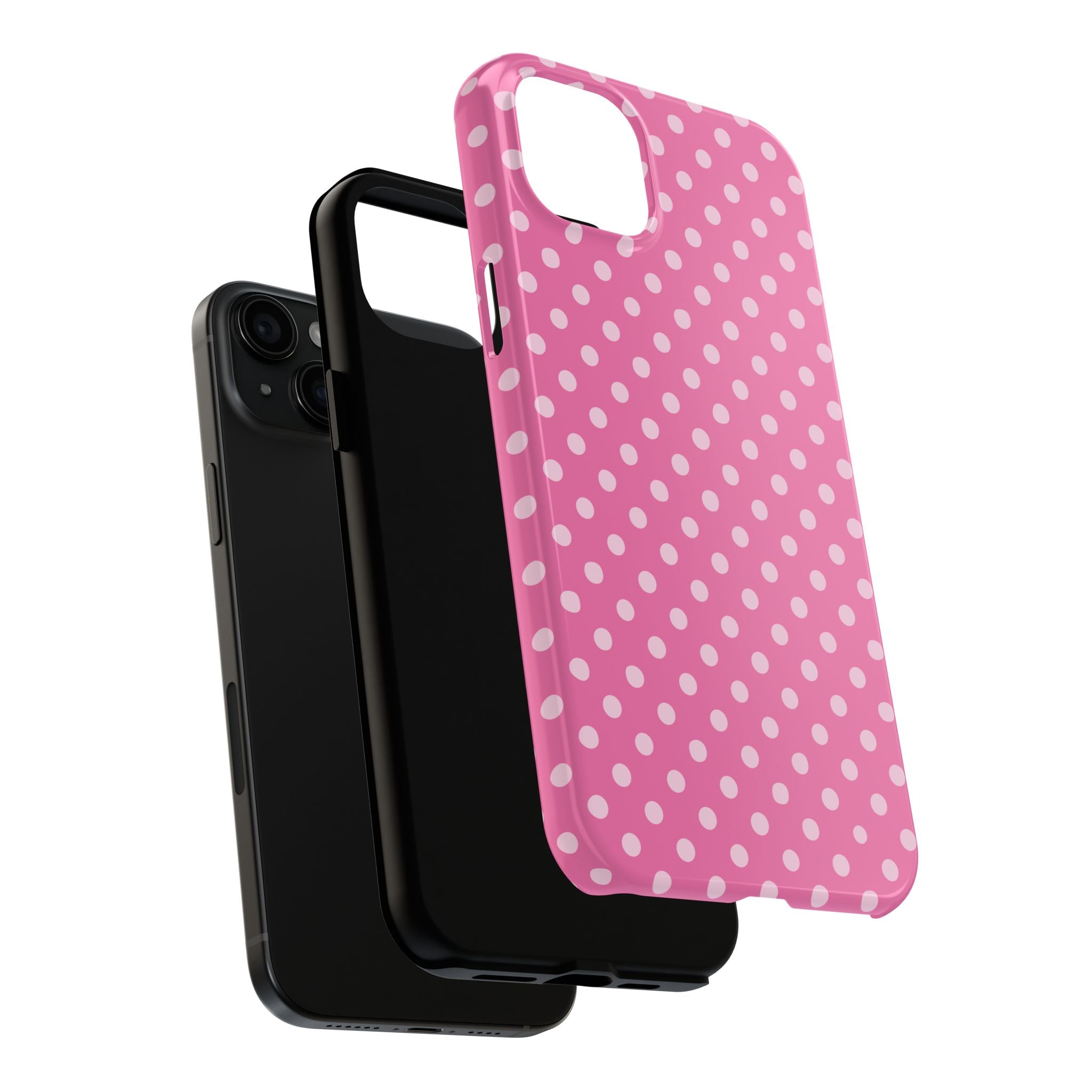 Pink on Pink Polka Dot Phone Case  - Tough Impact-Resistant Case