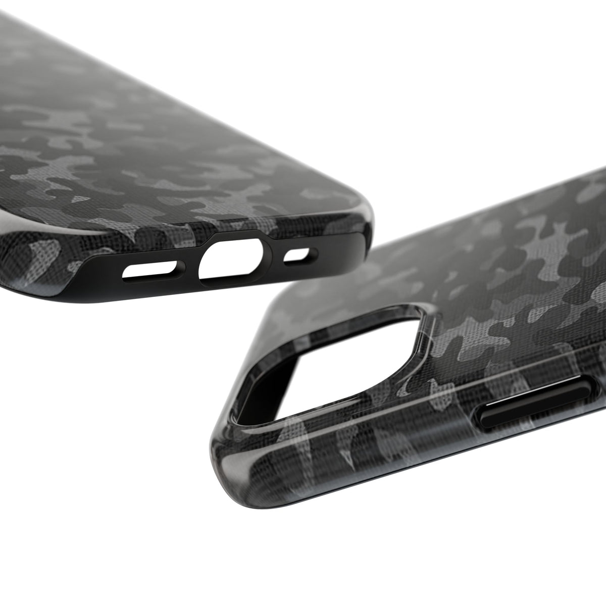 Black Camo Print Phone Case  - Tough Impact-Resistant Cases