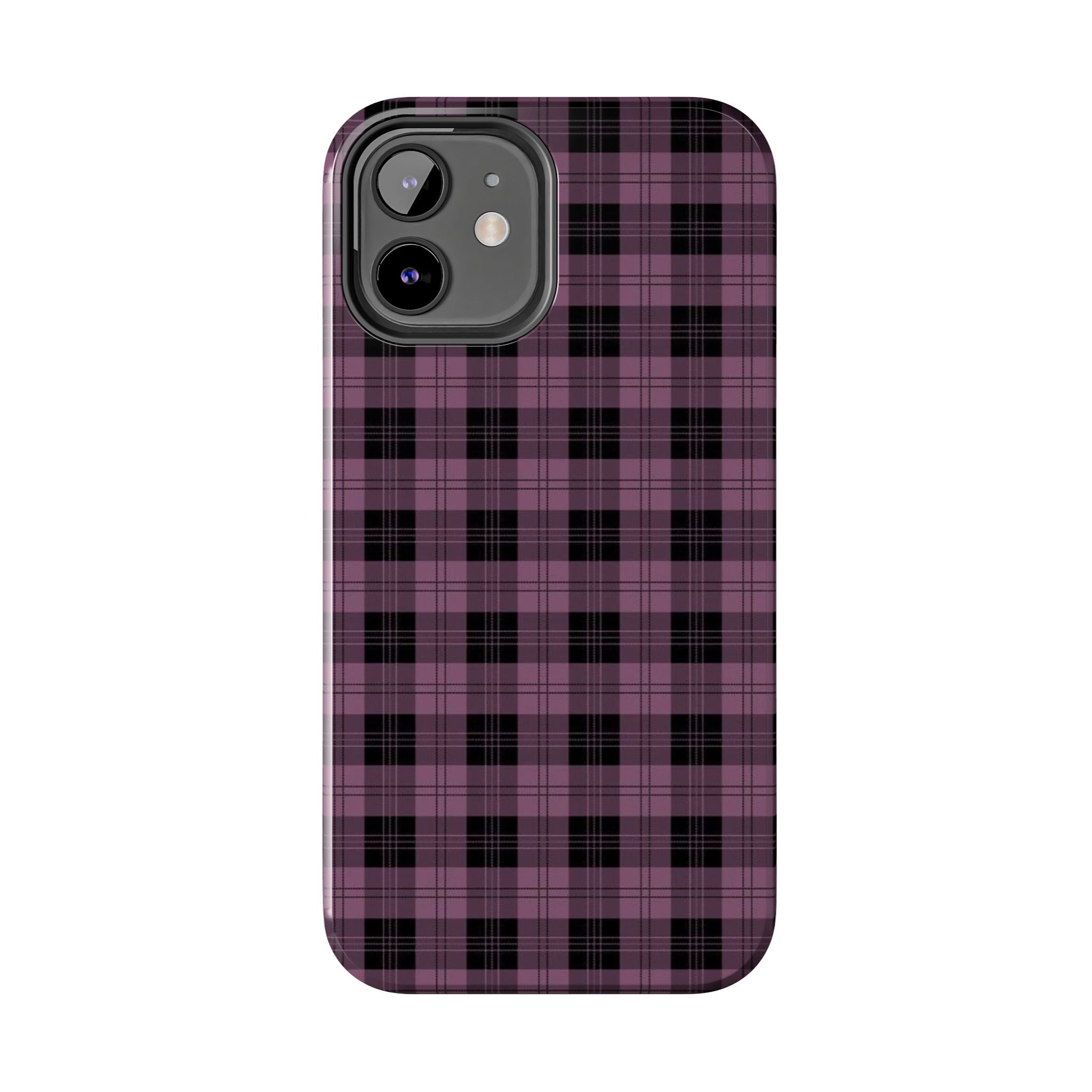 Emo Dark Pink Gingham Plaid Phone Case  - Tough Impact-Resistant Case
