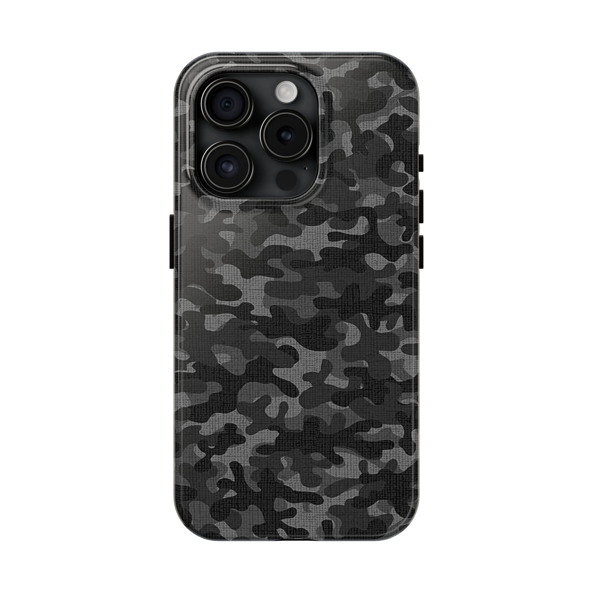 Black Camo Print Phone Case  - Tough Impact-Resistant Cases