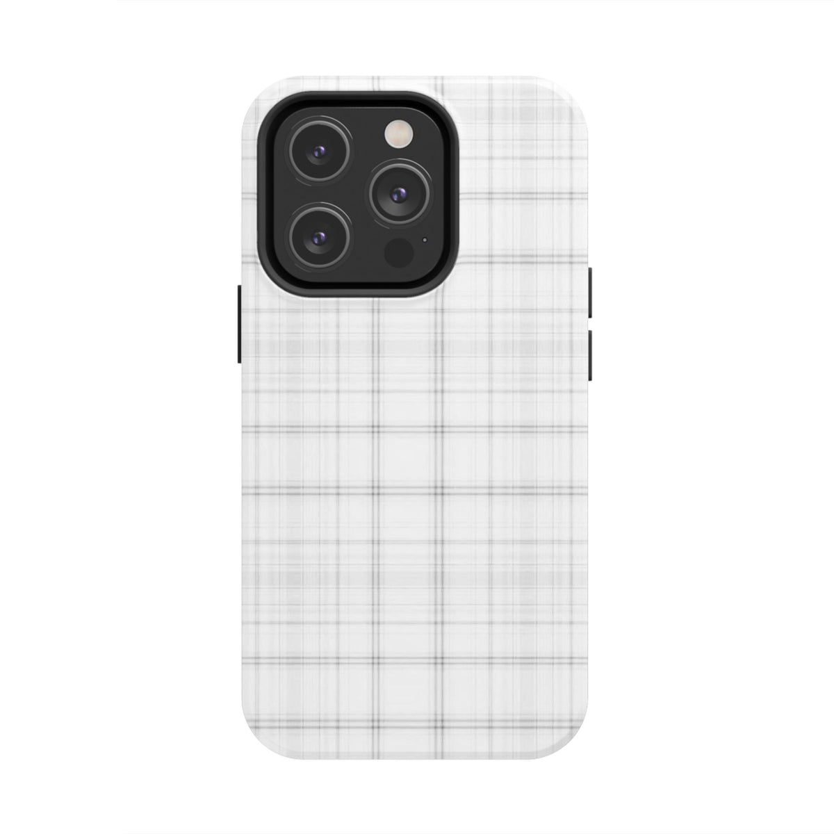 White Gingham Phone Case