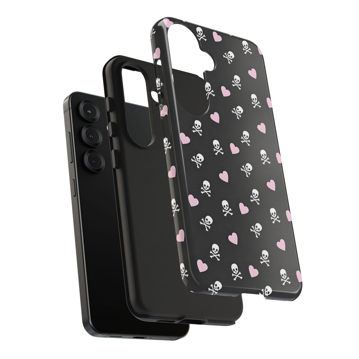 Cute Skulls and Hearts Phone Case  - Tough Impact-Resistant Case