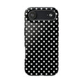Black and White Polka Dot Phone Case  - Tough Impact-Resistant Case