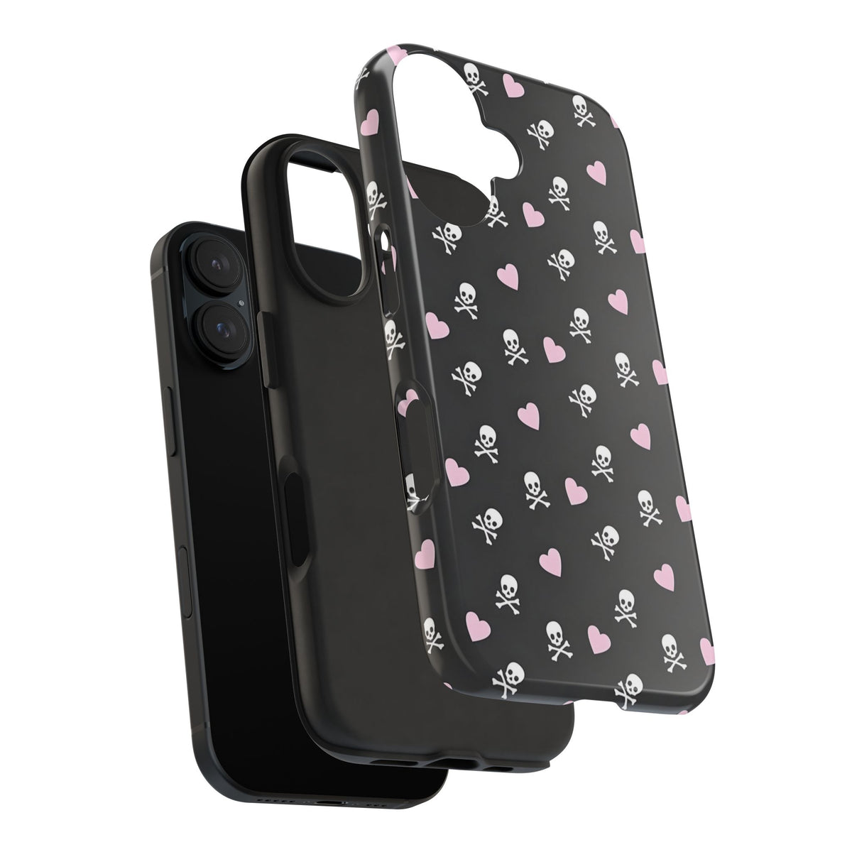 Cute Skulls and Hearts Phone Case  - Tough Impact-Resistant Case