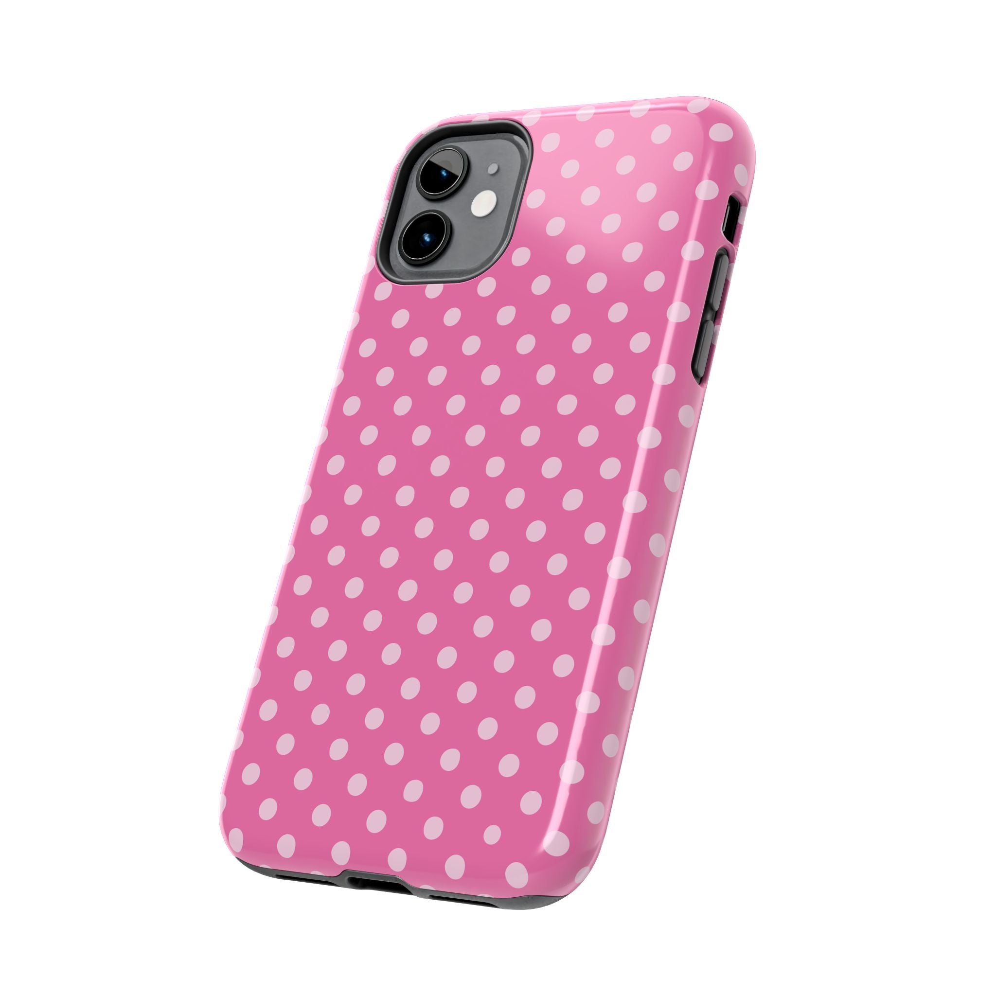 Pink on Pink Polka Dot Phone Case  - Tough Impact-Resistant Case