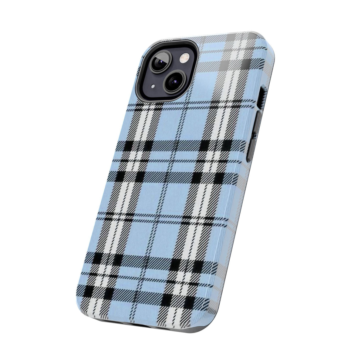 Light Baby Blue Gingham Plaid Phone Case