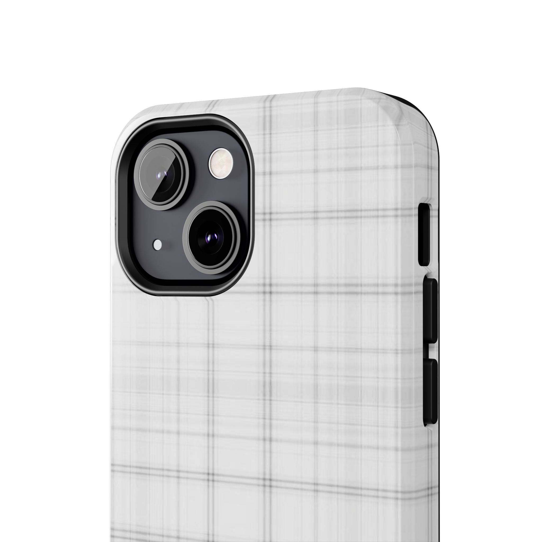 White Gingham Phone Case