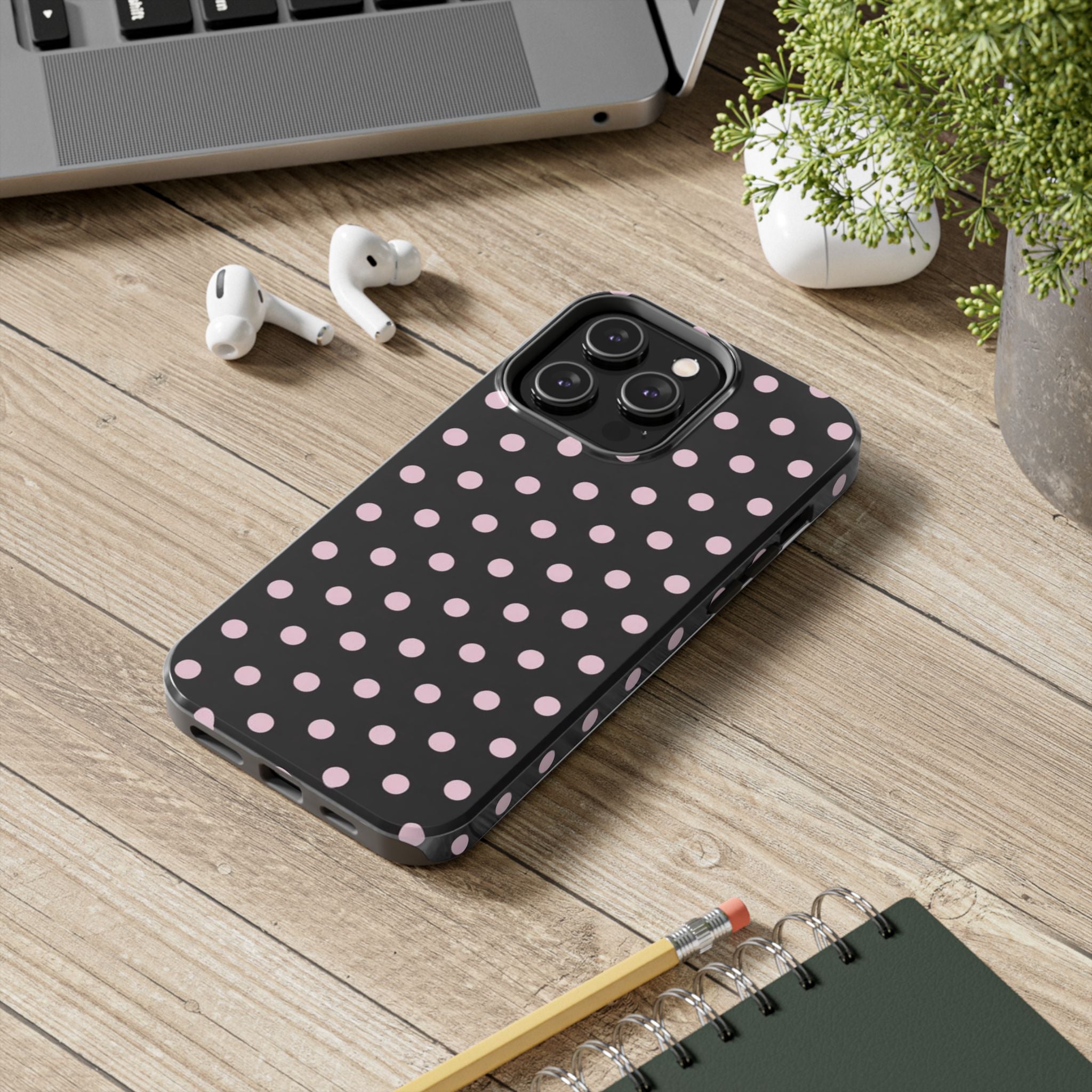 Black and Pink Spots Phone Case