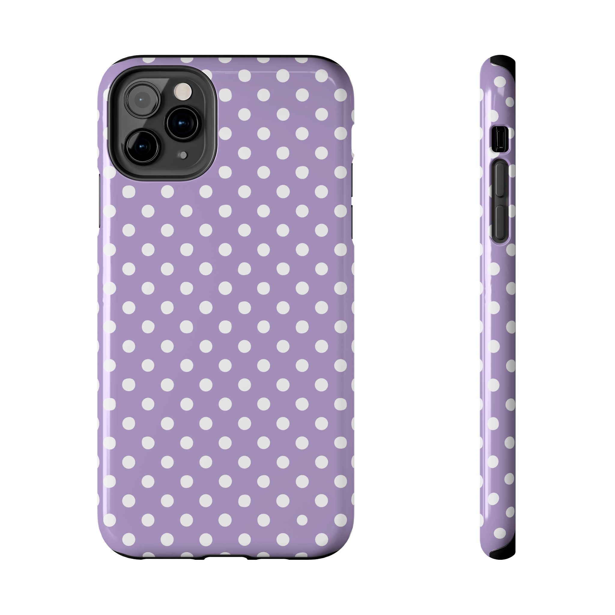 Purple Polka Dot Phone Case  - Tough Impact-Resistant Case