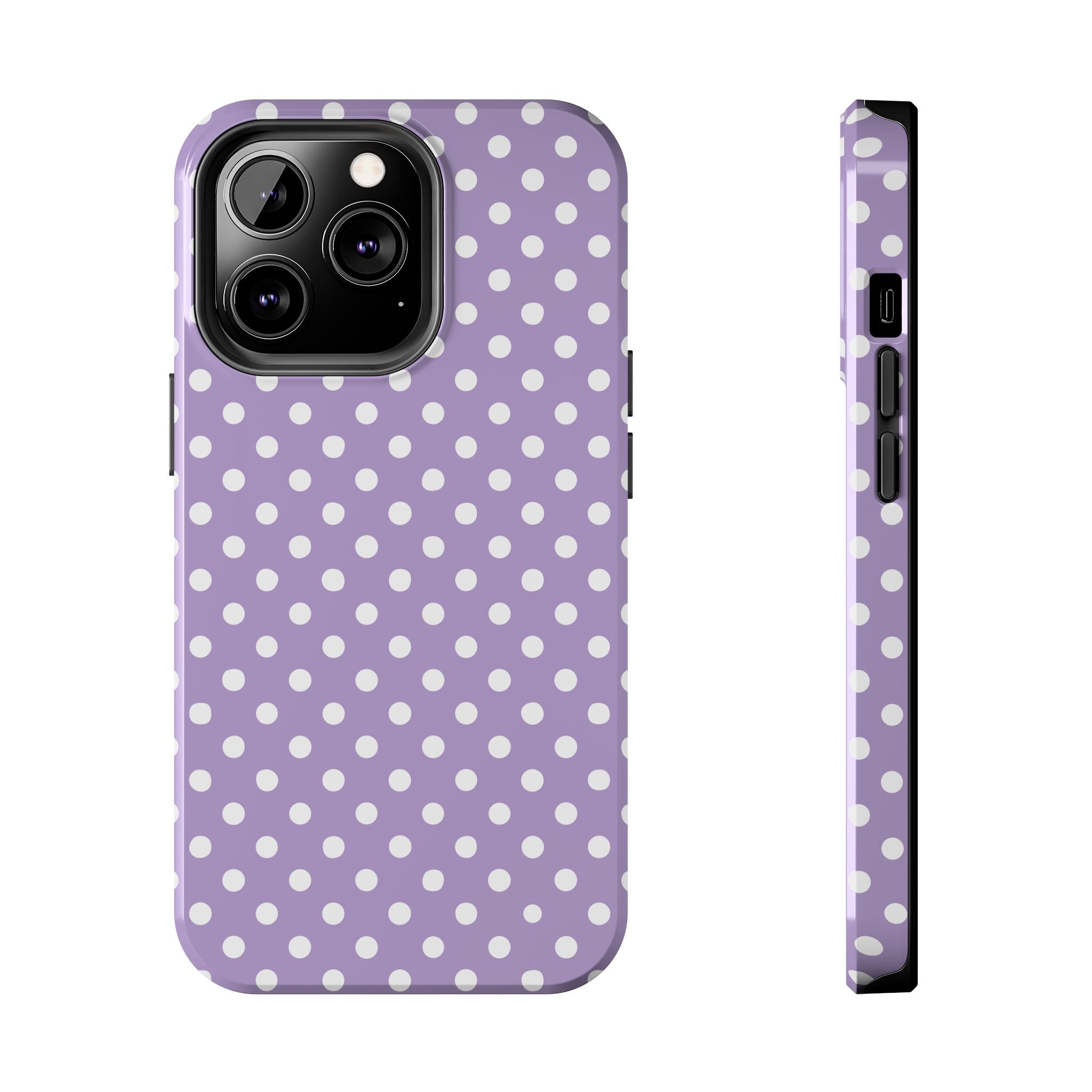 Purple Polka Dot Phone Case  - Tough Impact-Resistant Case