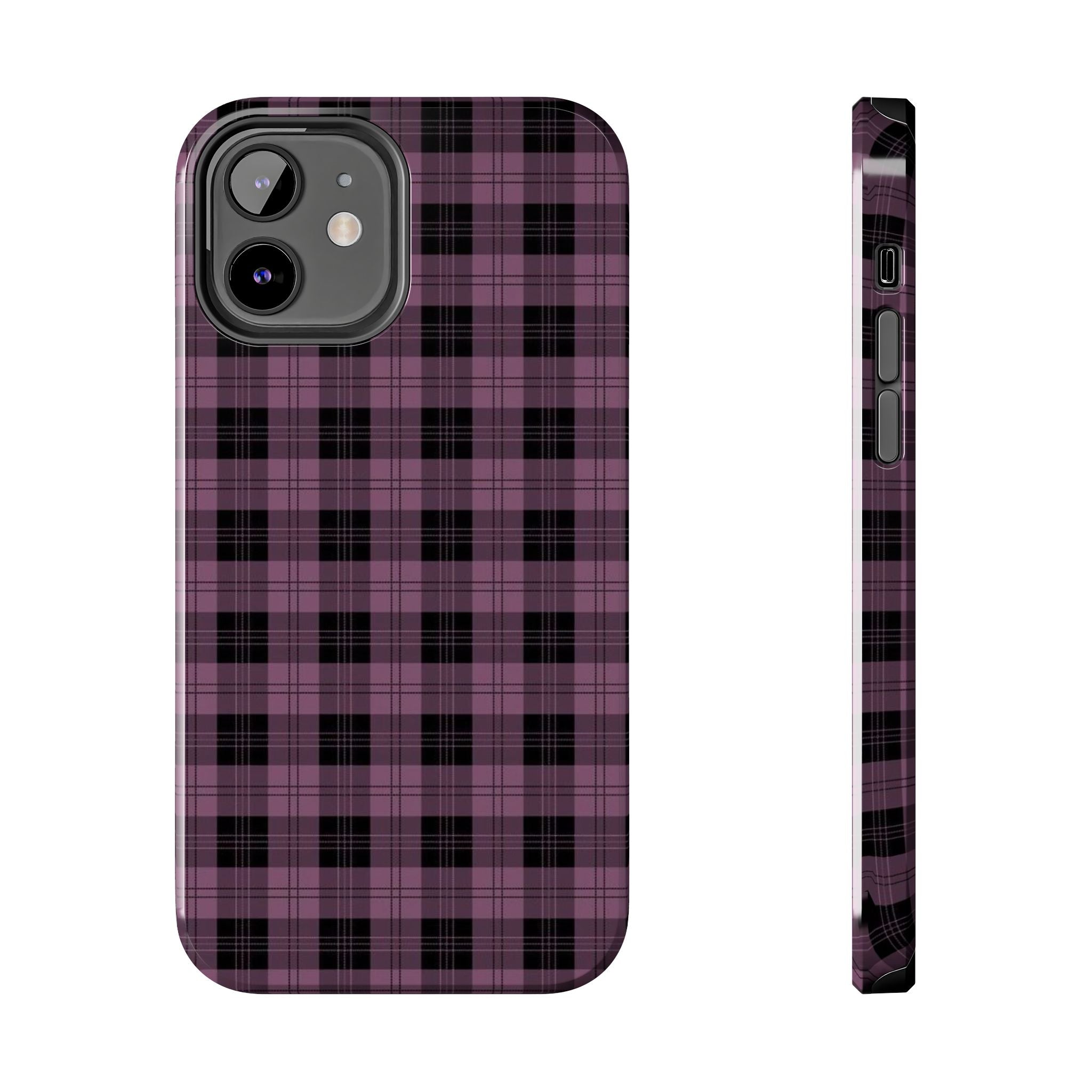 Emo Dark Pink Gingham Plaid Phone Case  - Tough Impact-Resistant Case