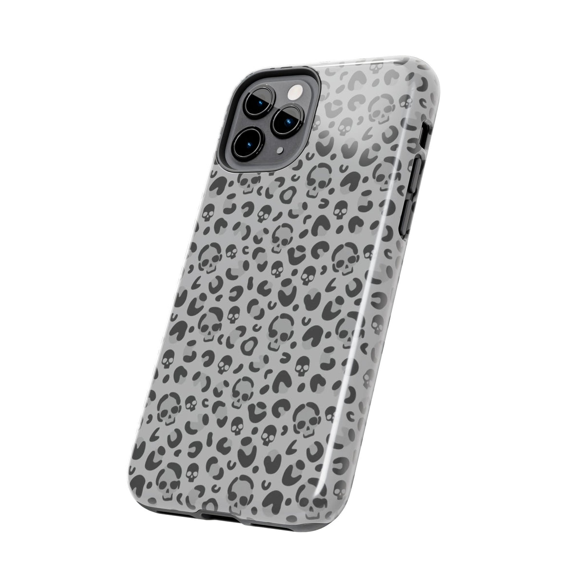 Skull Cheetah Grey Leopard Phone Case