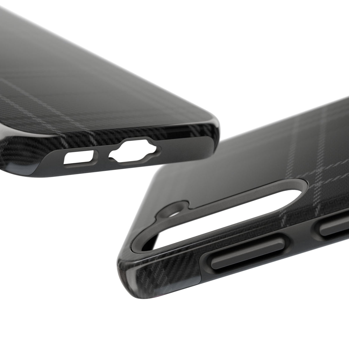 Black Plaid Gingham Phone Case
