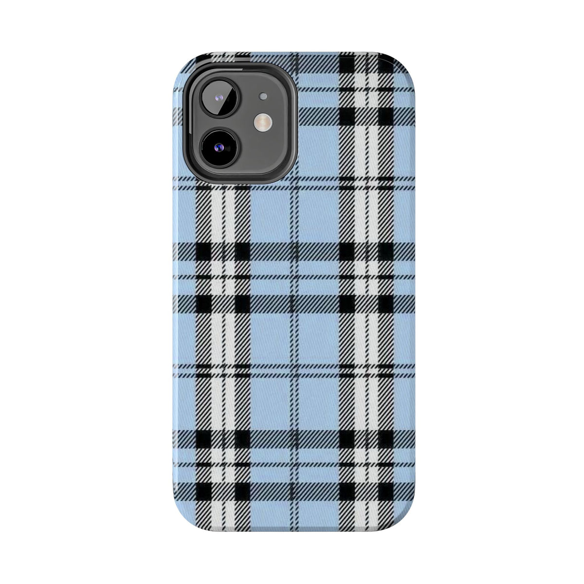 Light Baby Blue Gingham Plaid Phone Case