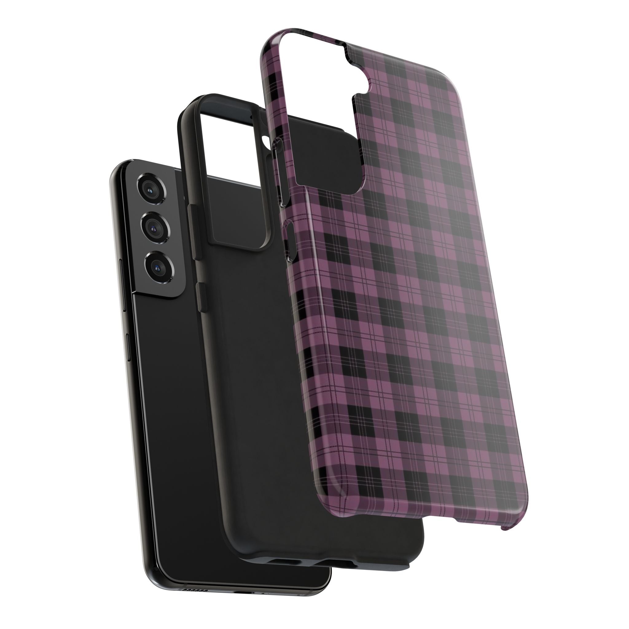 Emo Dark Pink Gingham Plaid Phone Case  - Tough Impact-Resistant Case