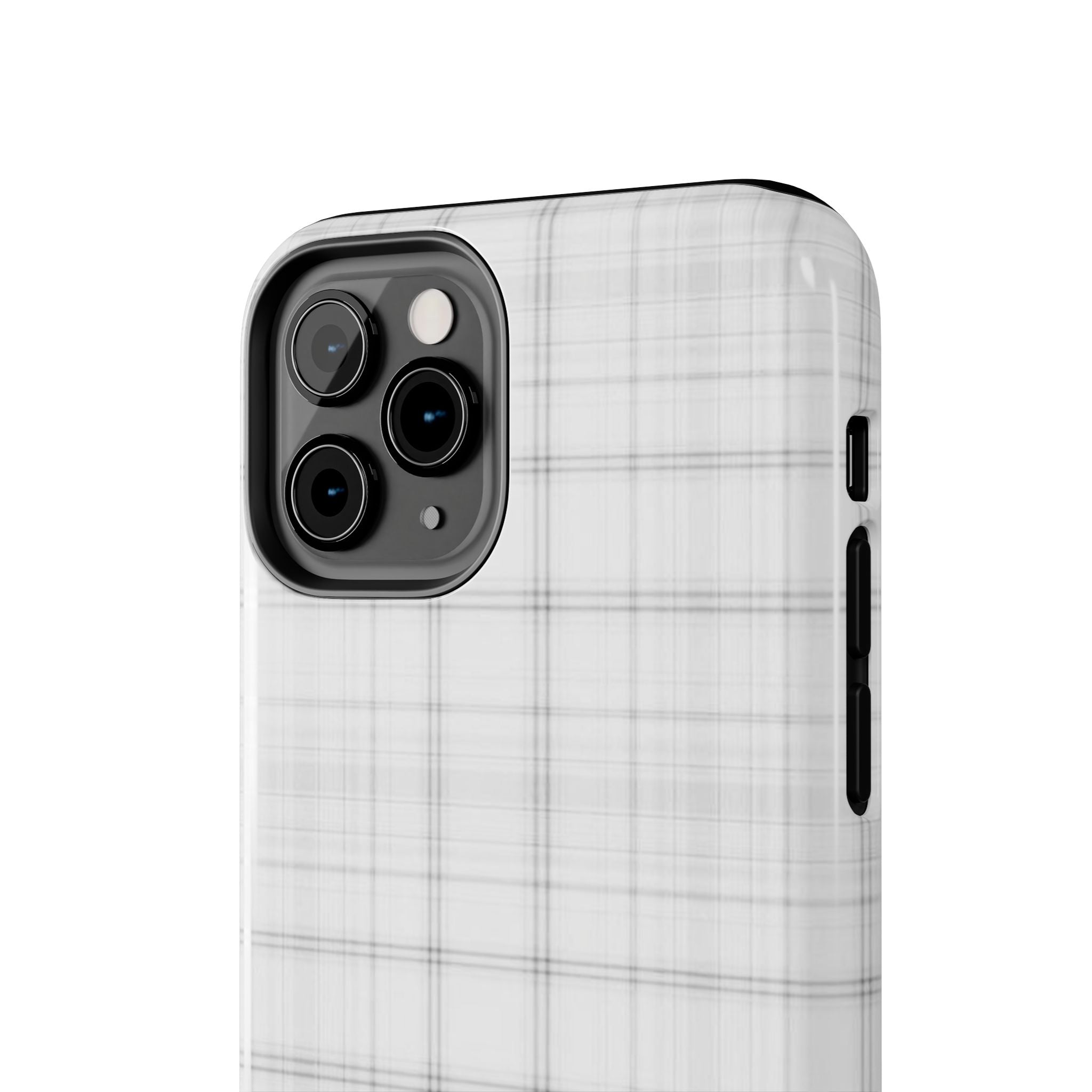 White Gingham Phone Case