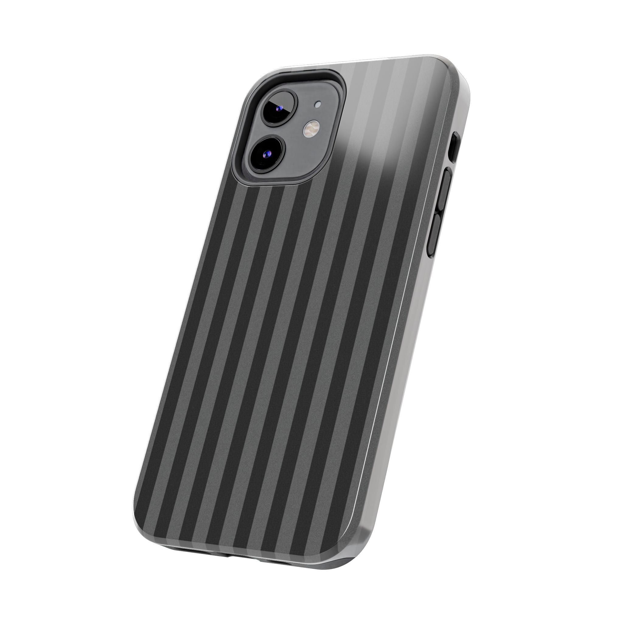 Dark Grey and Black Stripes Phone Case
